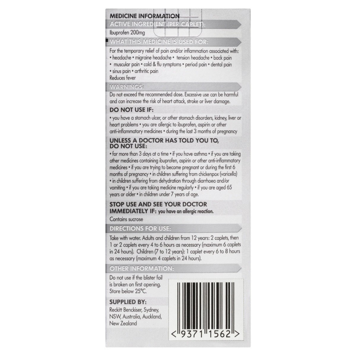 3 12 Pack Nurofen Ibuprofen 200mg tablets, 3 of 6