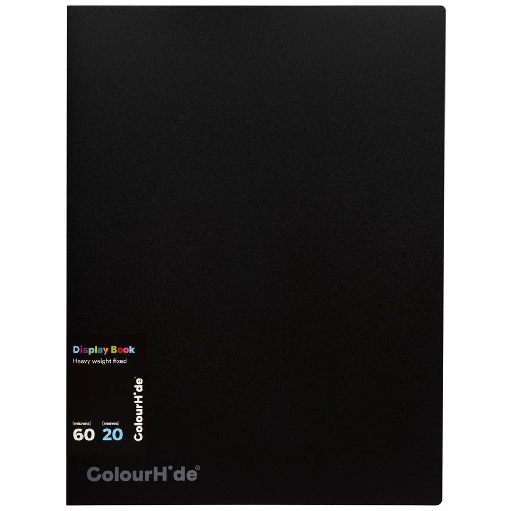 1 Colourhide Fixed Display Book 20 Sheets Black, 1 of 2