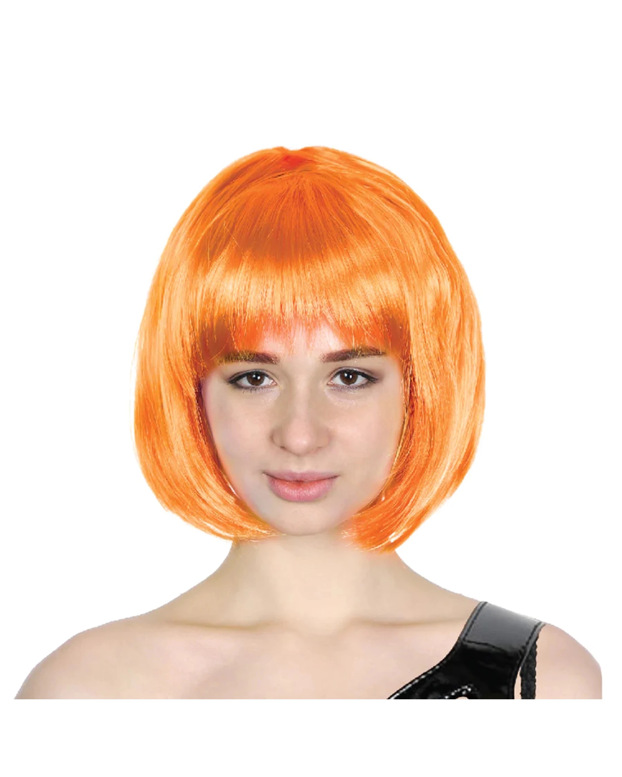 1 JD Party Bob Wig With Fringe - Orange, 1 of 1