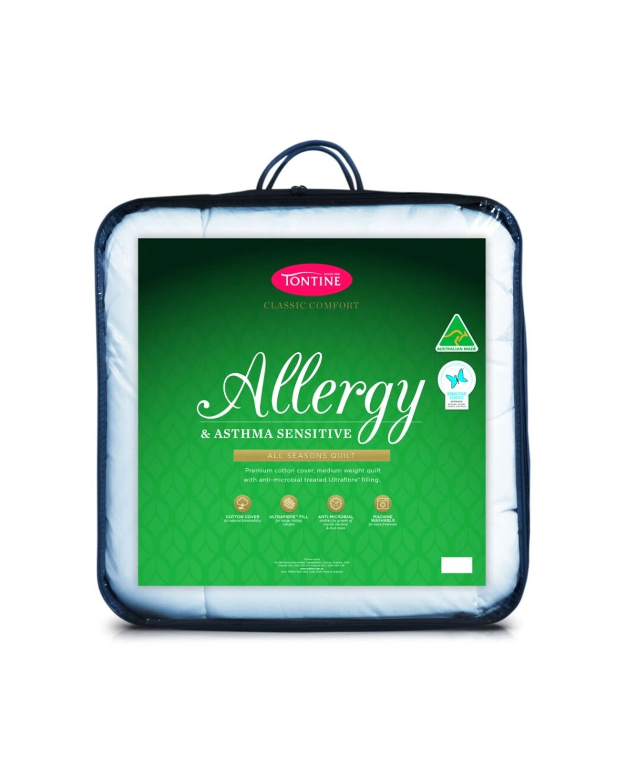 1 Tontine Classic Comfort Allergy And Asthma Sensitive Quilt All Seasons - King Bed - White, 1 of 4