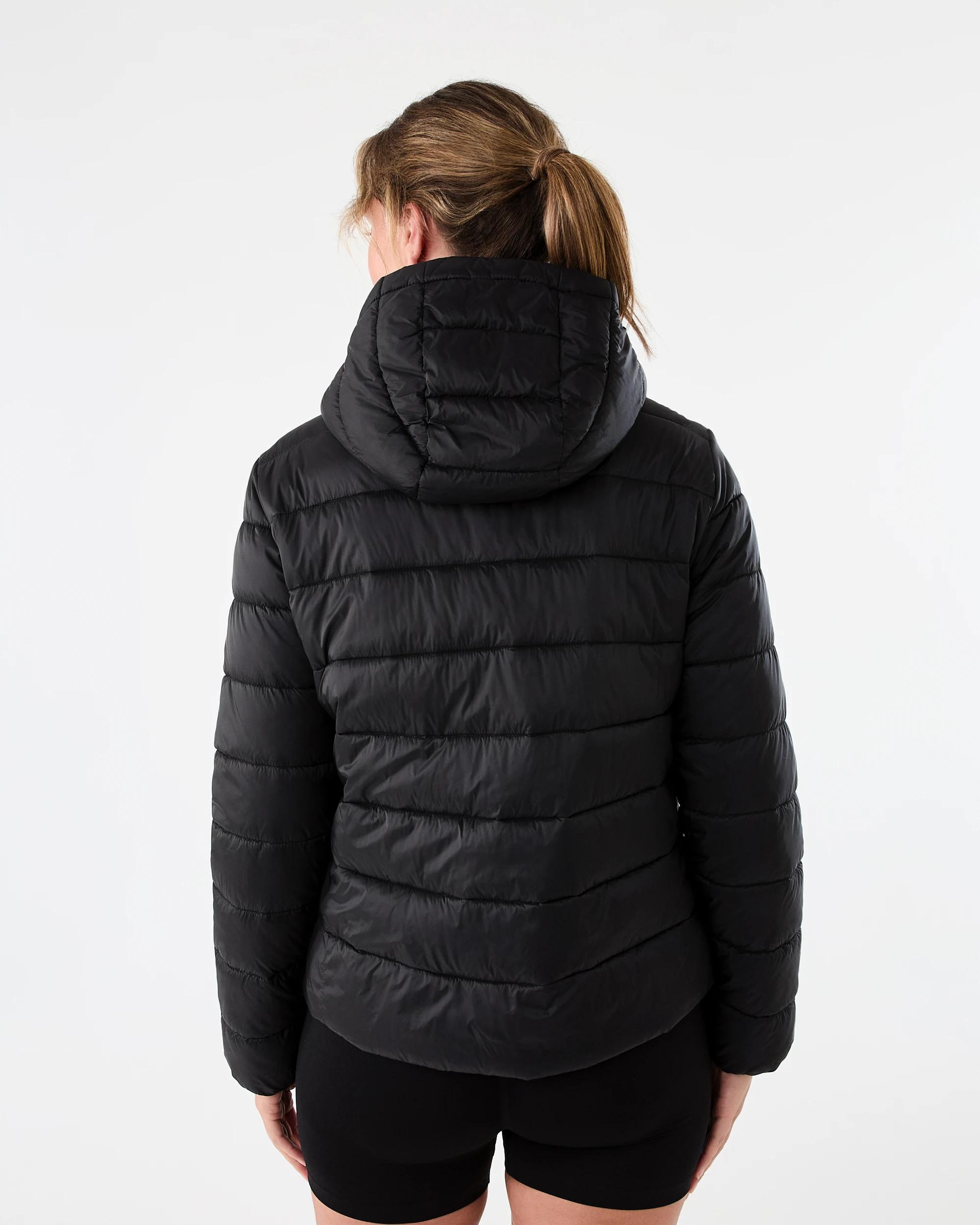 4 Active Womens Packable Puffer Jacket Black, 4 of 8