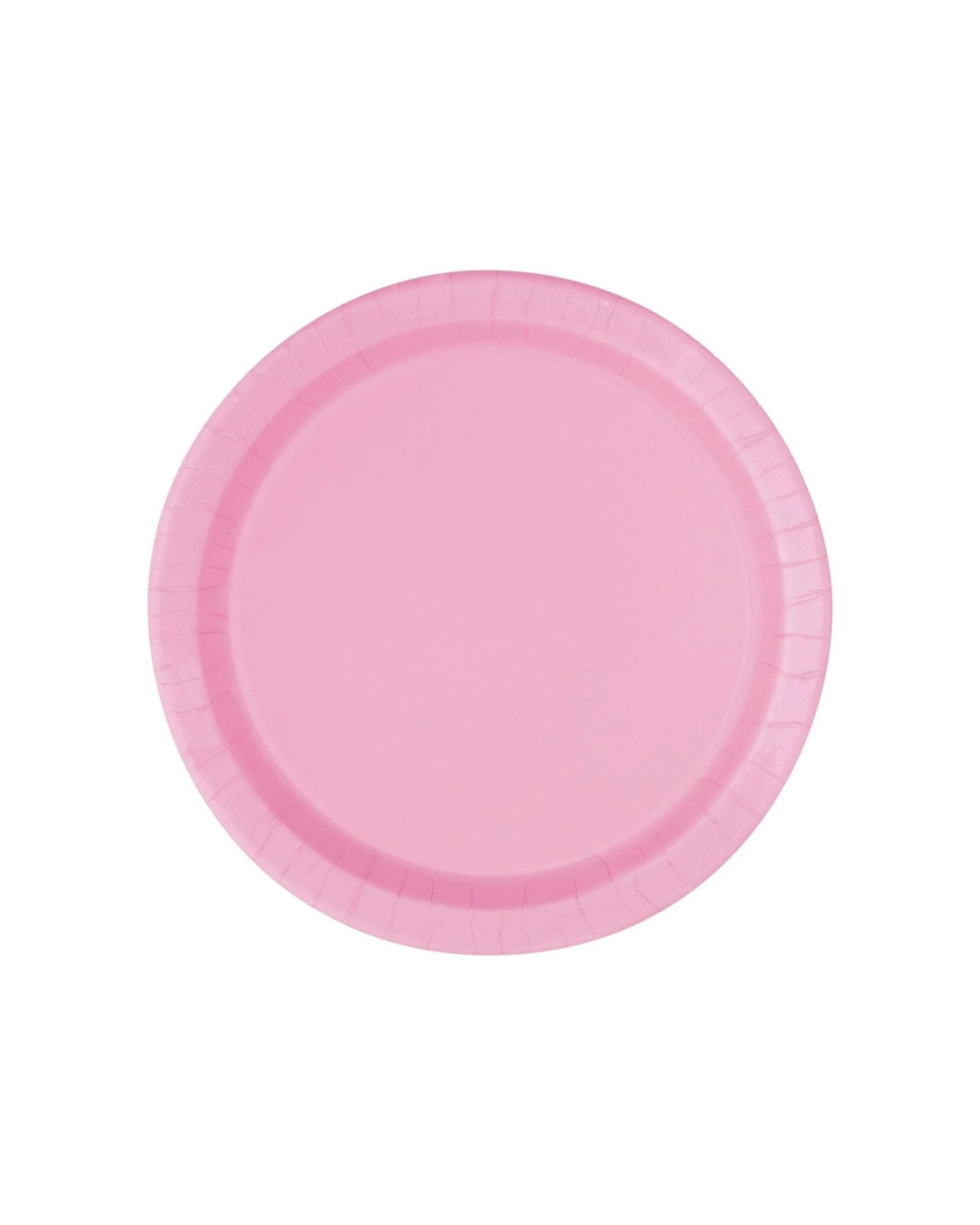 2 Unique Lovely Pink Large Round Paper Plates Pack of 8 - Light Pink, 2 of 2