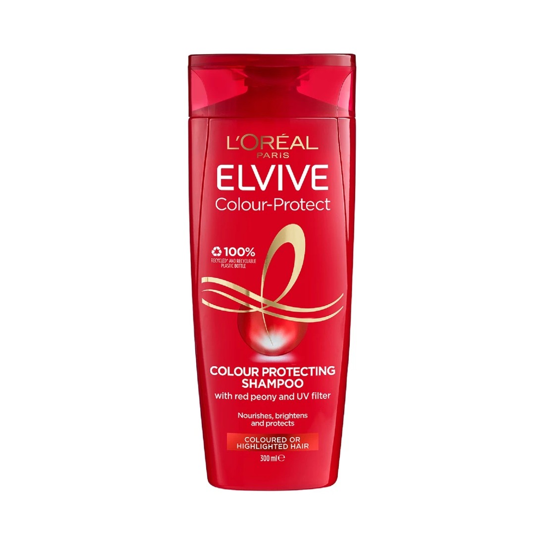 1 L'Oreal Paris Elvive Colour-Protect Shampoo 300ml - Red Peony and UV Filter, 1 of 5