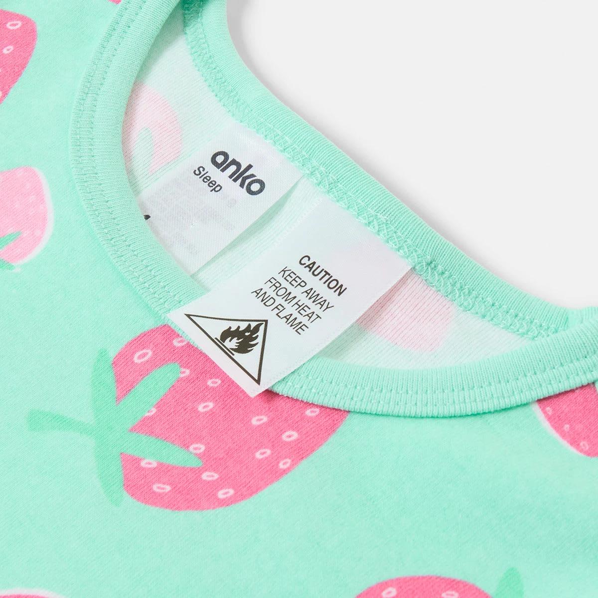 9 Short Sleeve Skinny Rib Knit Pyjama Set Strwbrywhl, 9 of 10