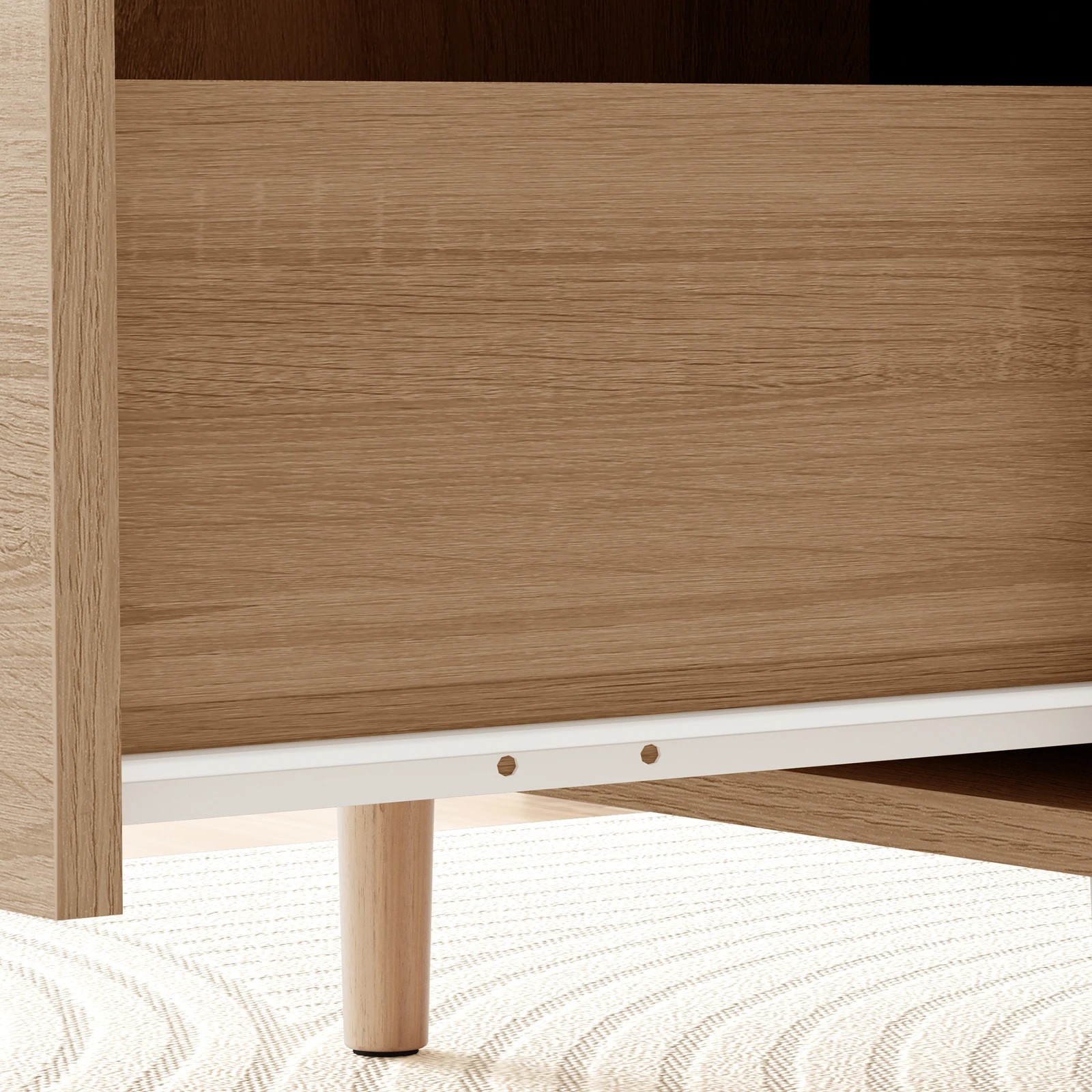 7 Alfordson Coffee Table Storage Tables 2 Drawers Shelf Modern Desk - Oak, 7 of 10