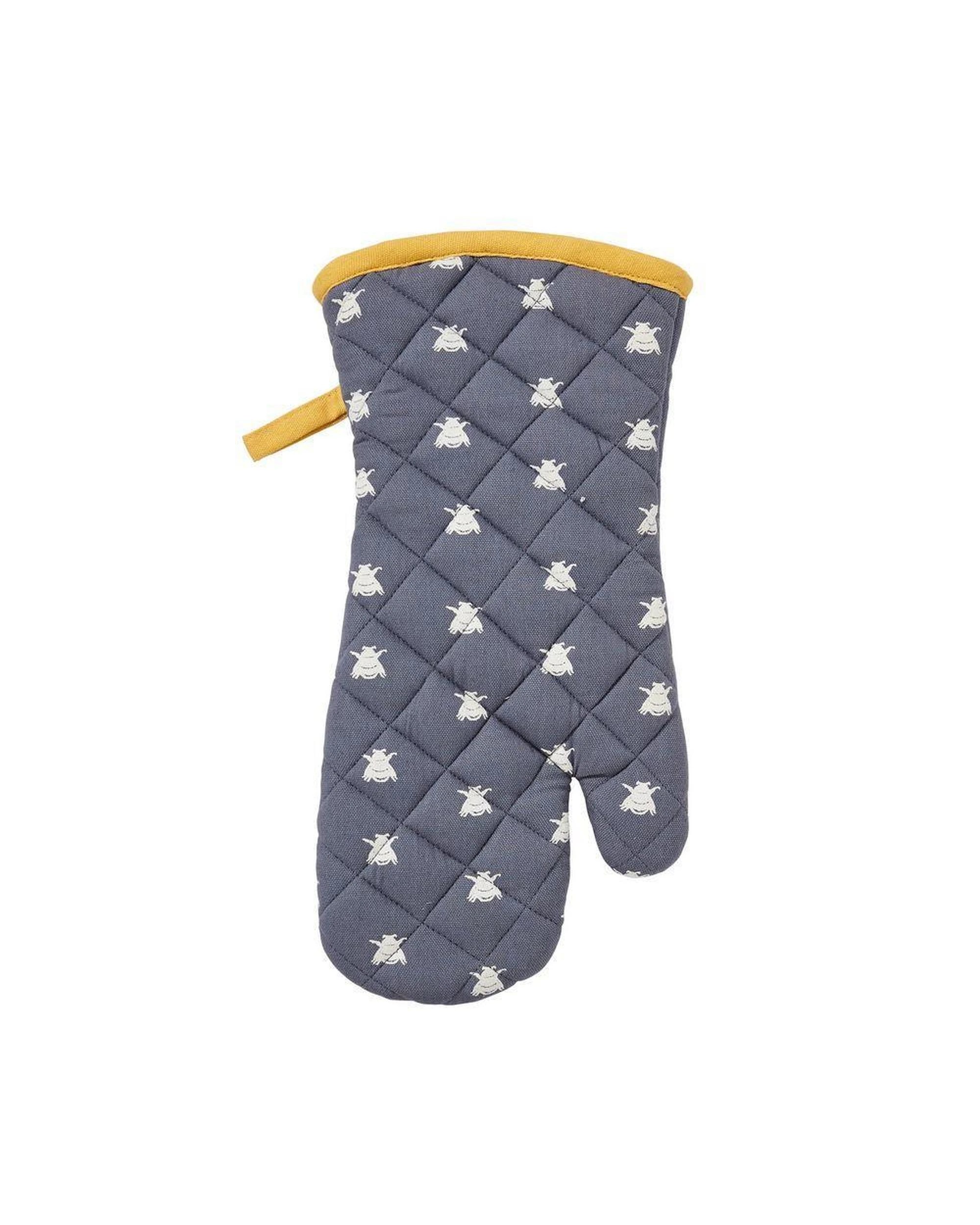 1 Ulster Weavers Gauntlet Oven Glove Bees Blue  37 x 20cm, 1 of 2