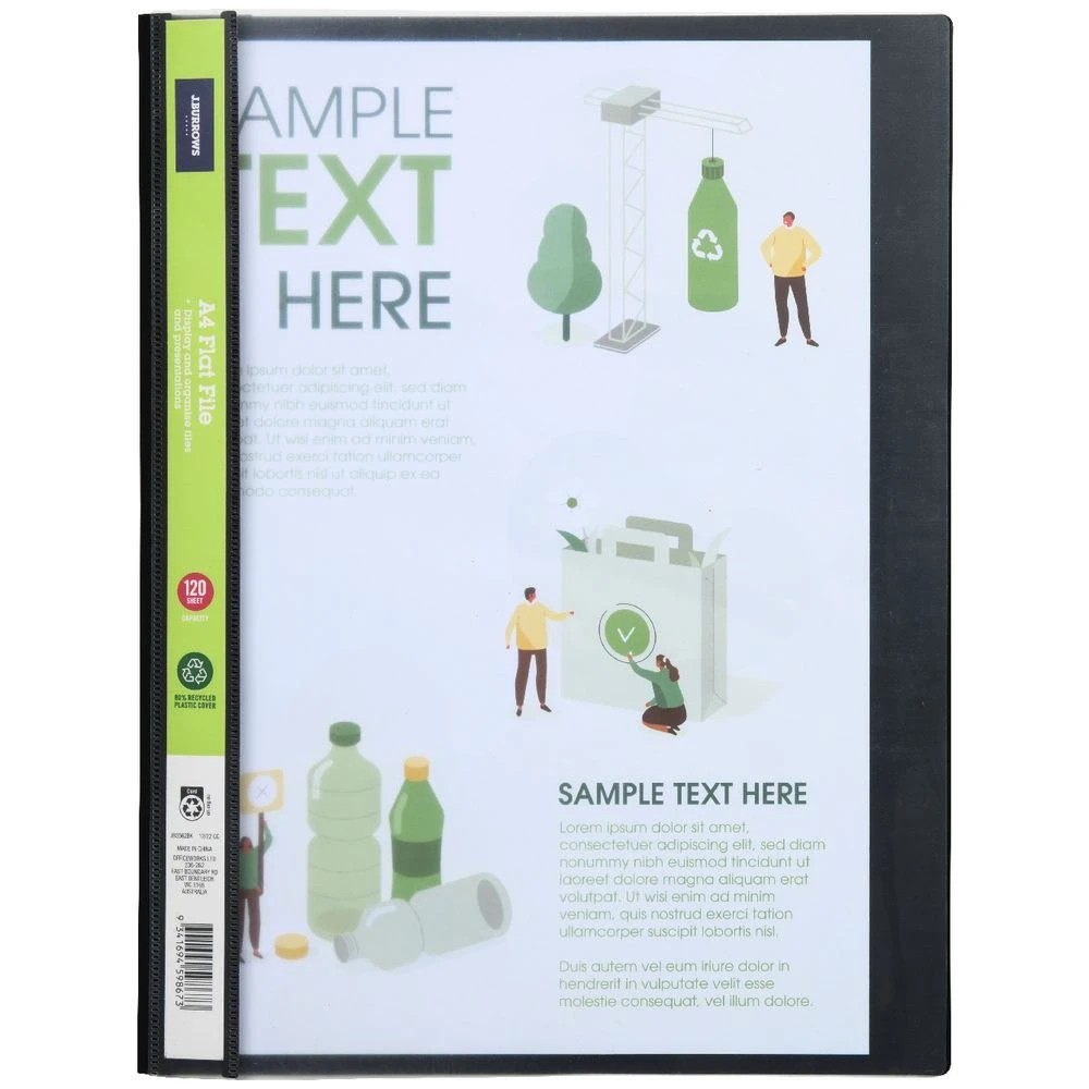 2 J.Burrows A4 Flat File Black, 2 of 3