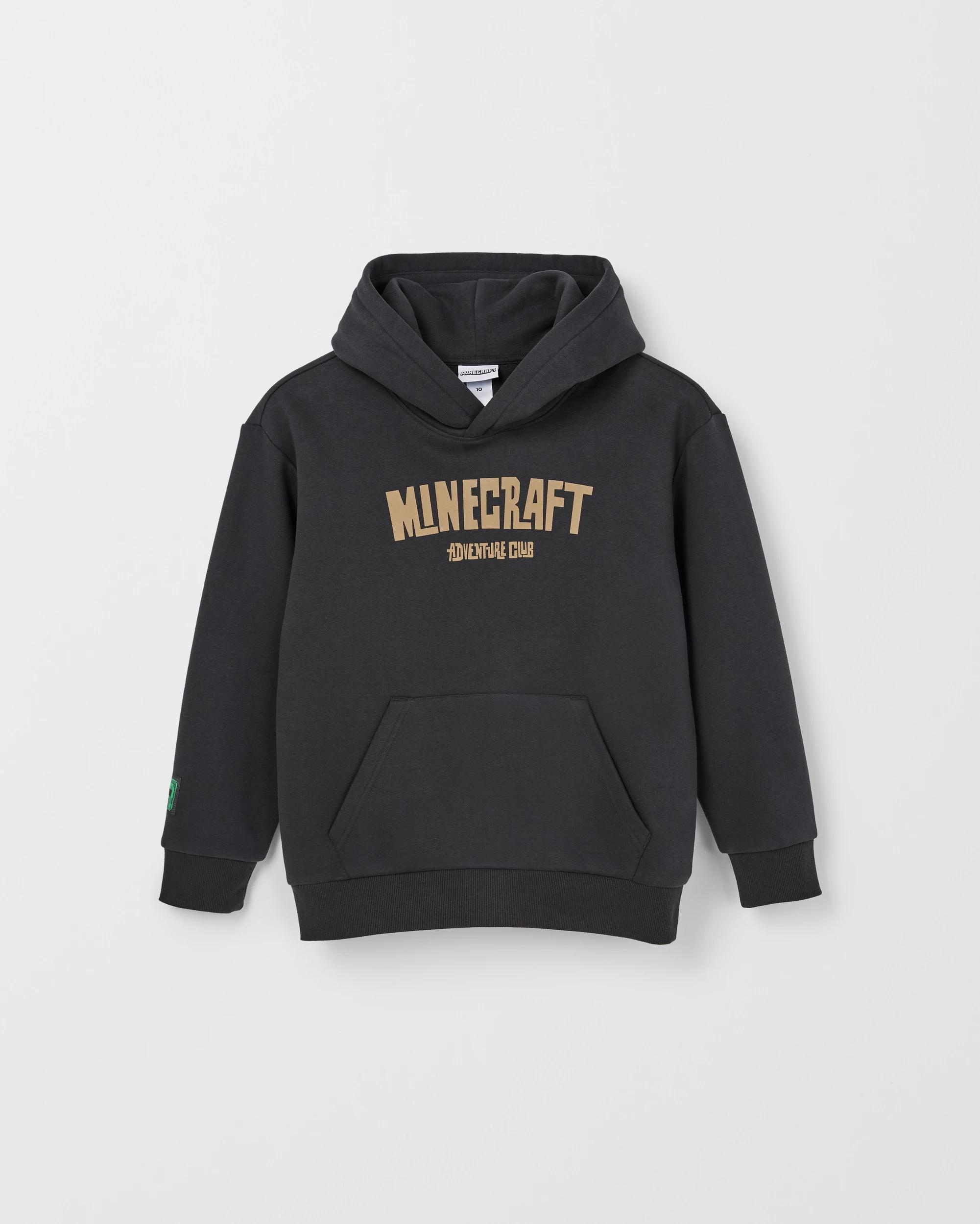 5 Minecraft Australian Cotton Blend Popover Hooded Jumper BLACK, 5 of 7