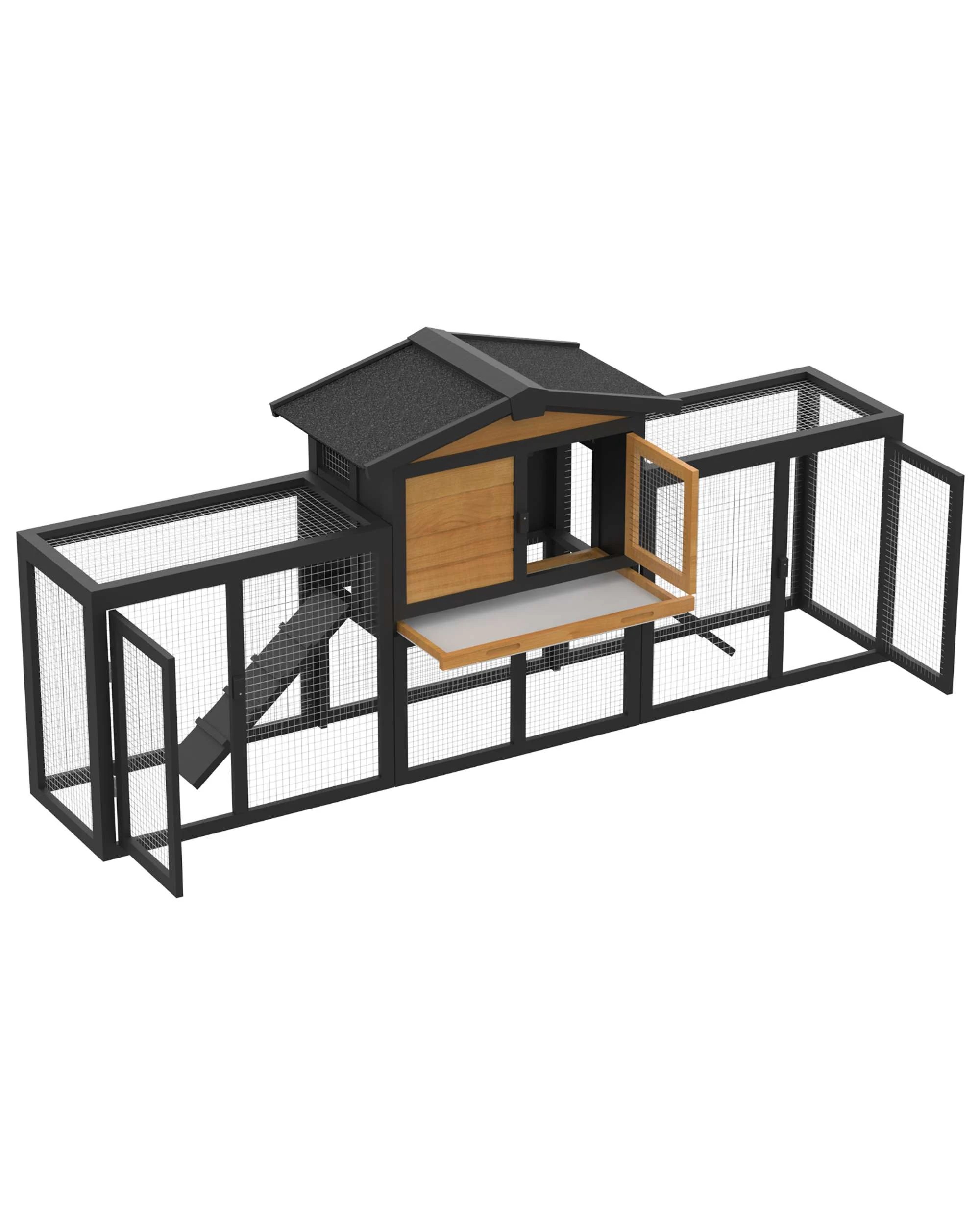 4 Advwin Chicken Coop Rabbit Hutch Extra Large Wooden Run Bunny Cage, 4 of 9