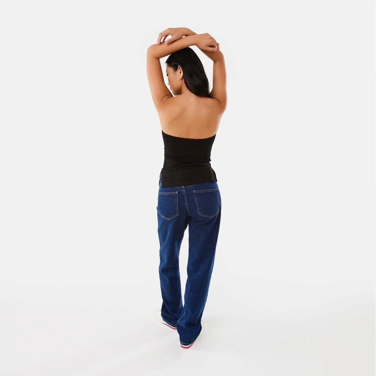 4 Sleeveless Split Hem Tube Top Black, 4 of 7
