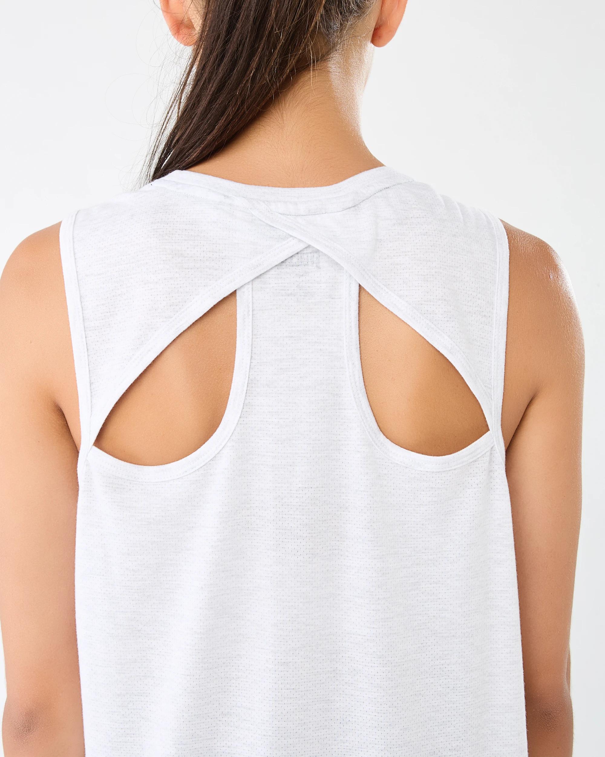 6 Everlast Womens Keyhole Tank White Marl, 6 of 9