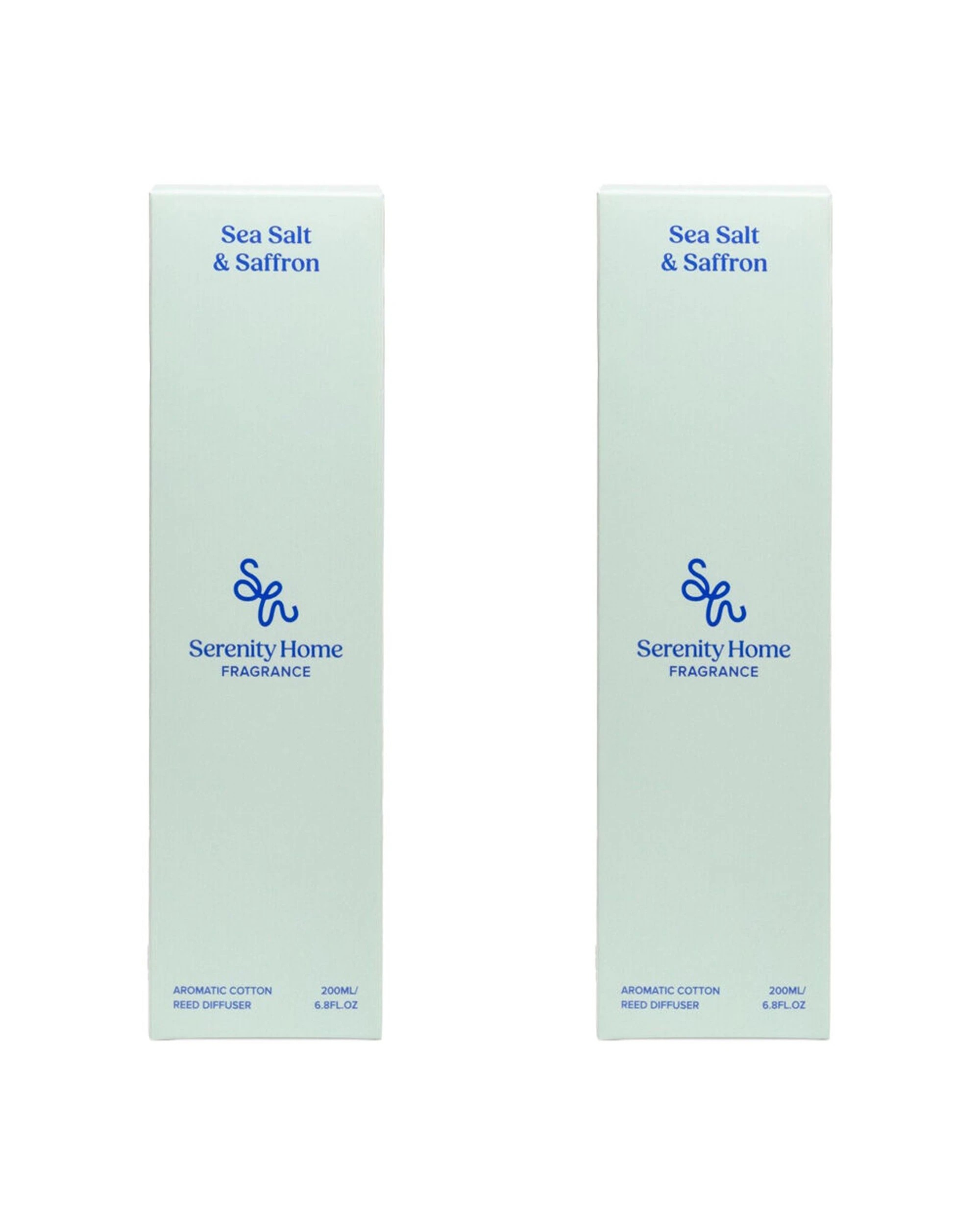 1 Serenity 2PK Reed Diffuser Sea Salt and Saffron Scent Home Fragrance 200ml - Clear, 1 of 2