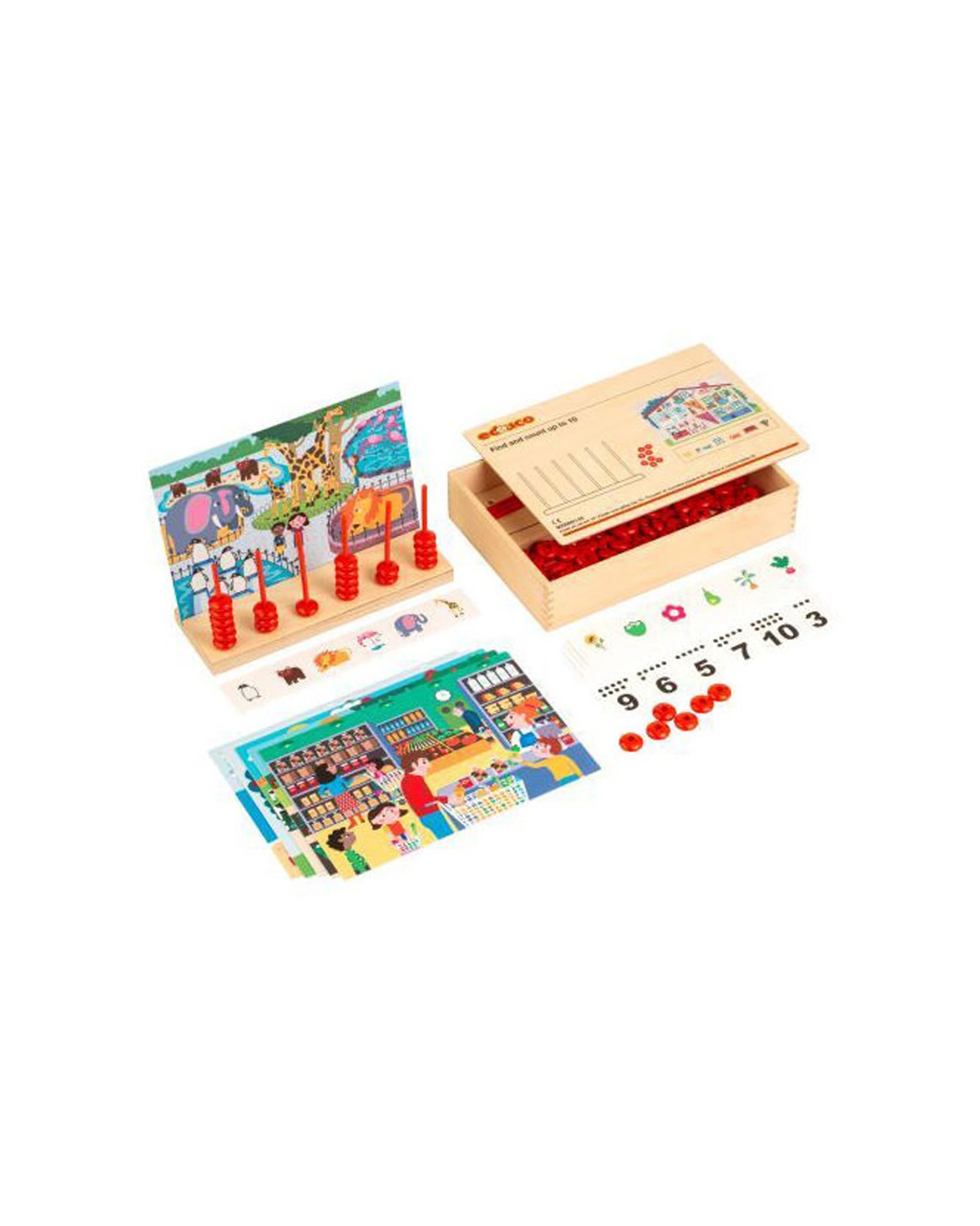 1 EDUCO Find And Count Up To 10 Counting Skills Educational Toy Aged 3 Years - Multi, 1 of 3