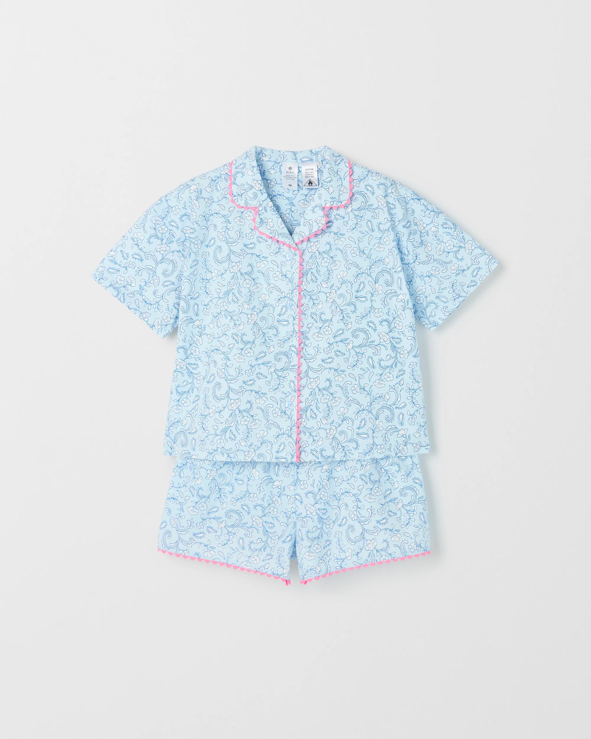 5 Target Kids Australian Cotton Big Girls Ric Rac Pyjama Set FLORAL, 5 of 7