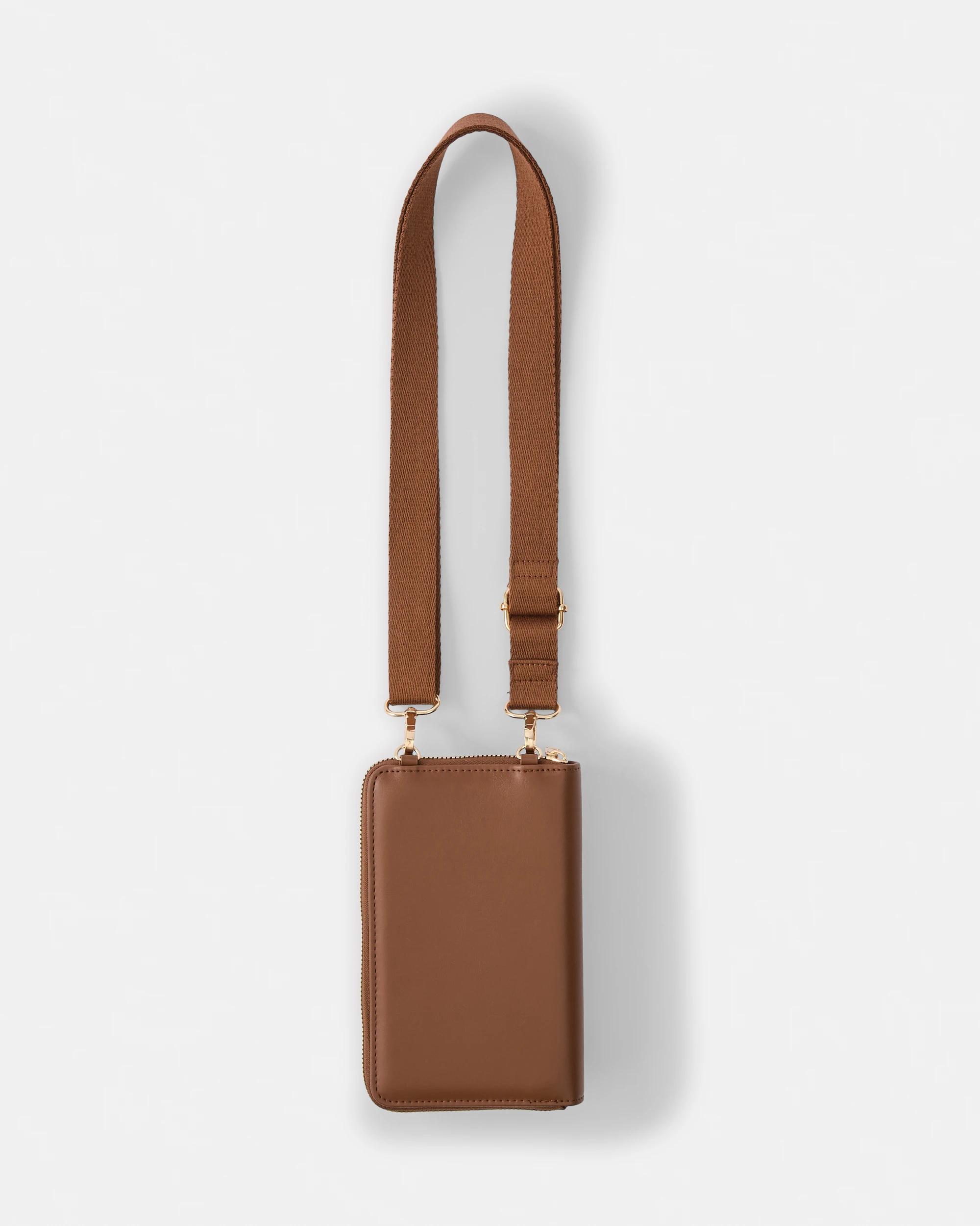 2 Crossbody Phone Wallet Bag Rich Tan, 2 of 6