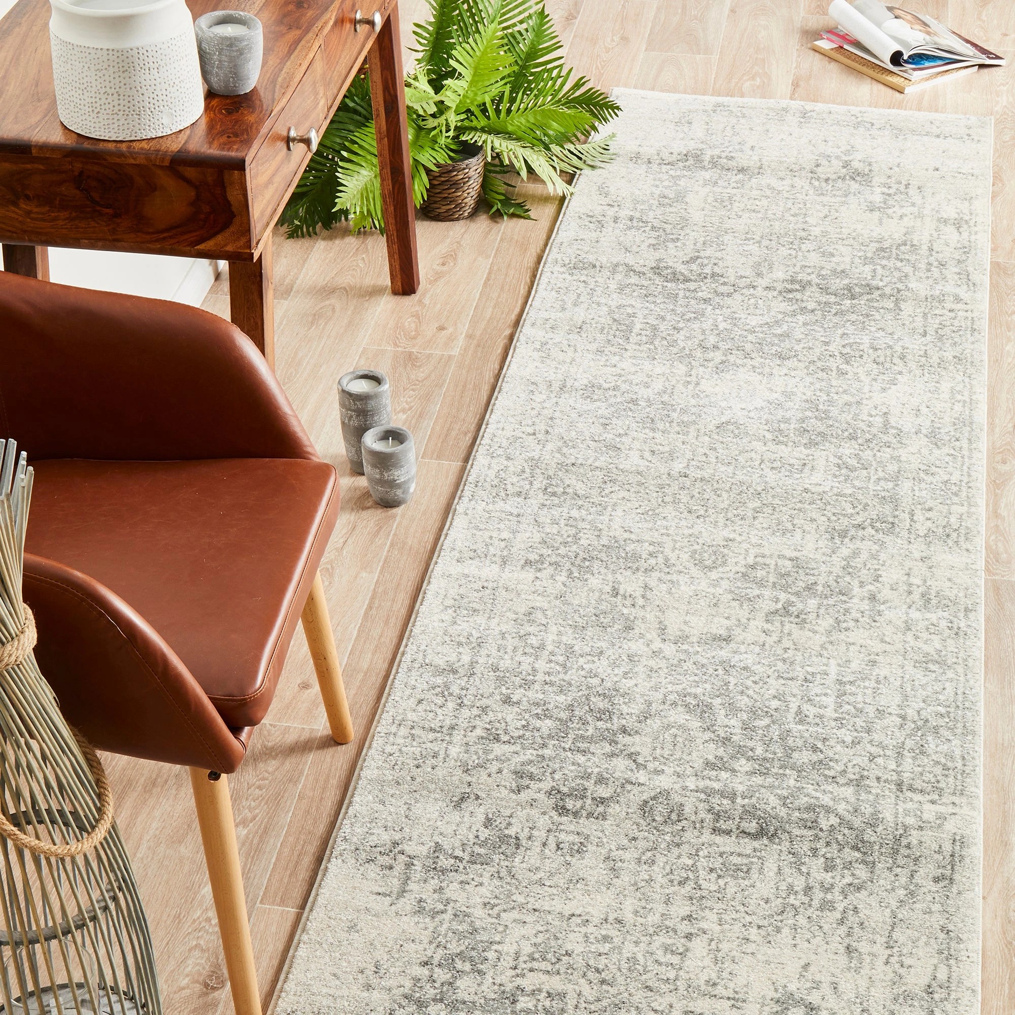 2 Common Ground Rugs Encore 253 300x80cm - Medium Runner Rug - Silver, 2 of 7