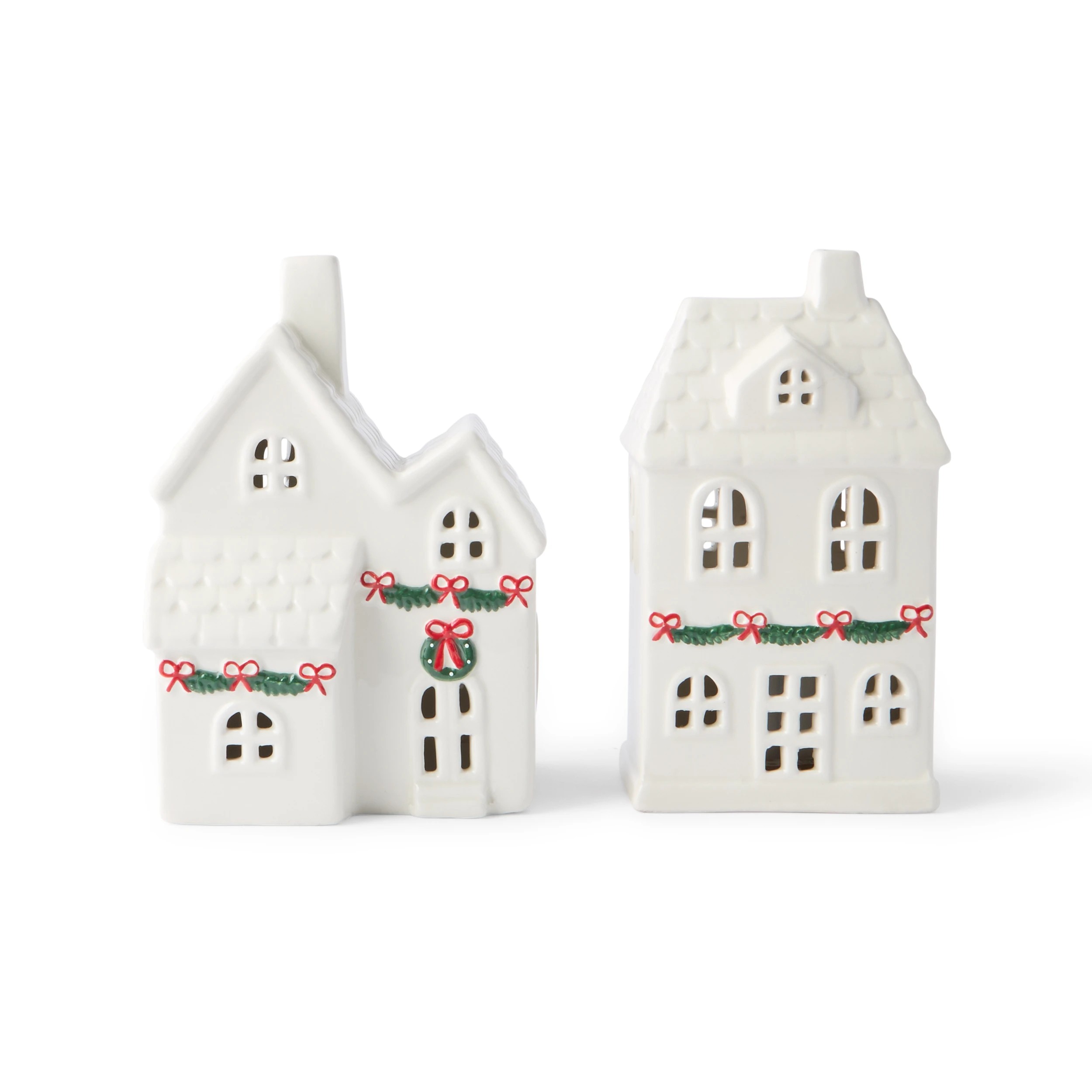 4 Light Up Ceramic House - Assorted, 4 of 10