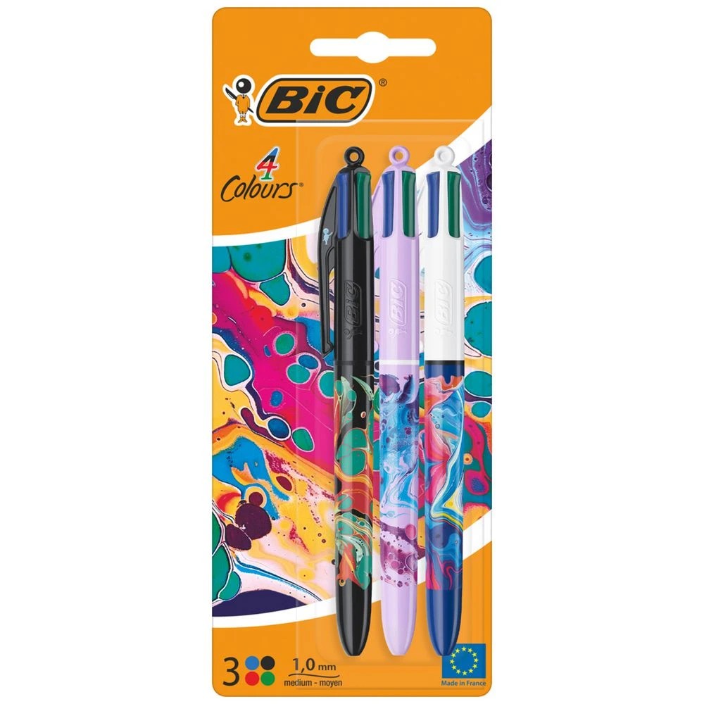 1 Bic 4-Colour Ballpoint Pen Hydro 3 Pack, 1 of 6