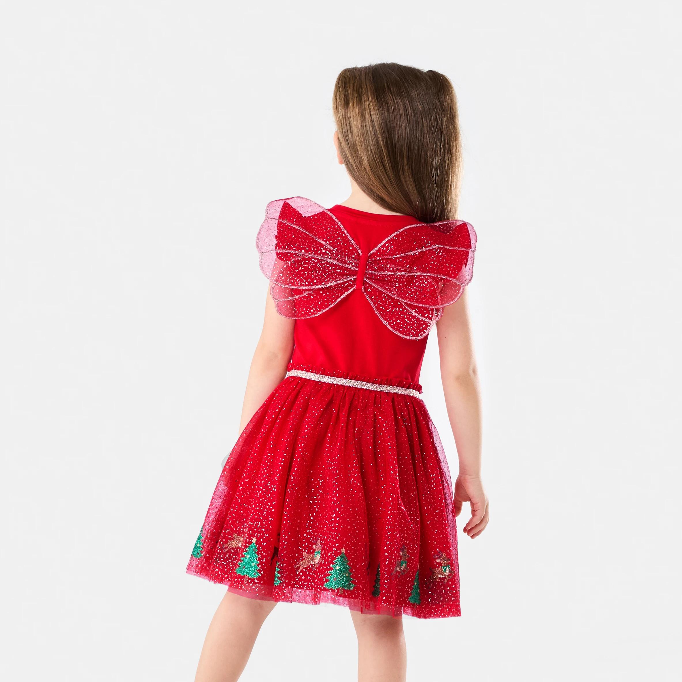 2 Christmas Tutu Dress RED REINDEER, 2 of 10