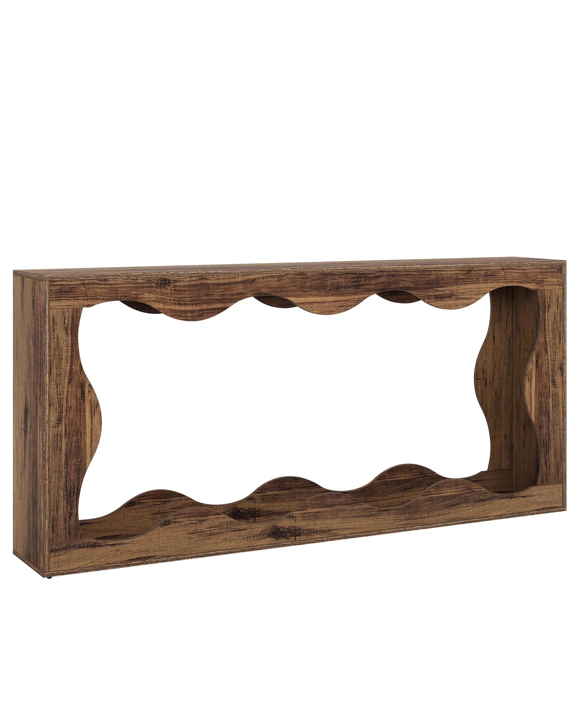 1 OAKORY 160cm Console Table, Narrow Hallway Table for Entry, Living Room Rustic Brown, 1 of 6