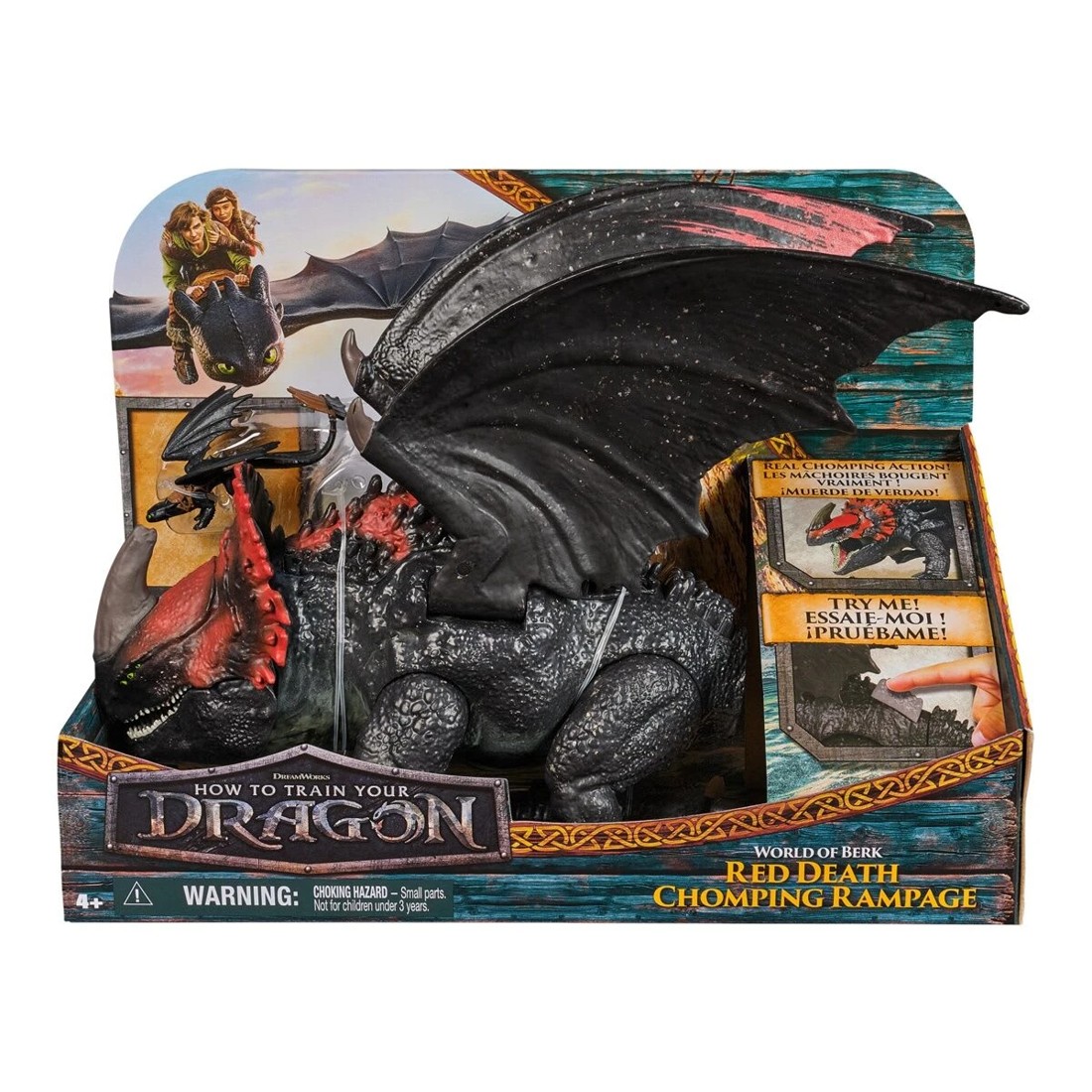 1 How To Train Your Dragon World of Berk: Red Death Chomping Rampage Action Figure, 1 of 8