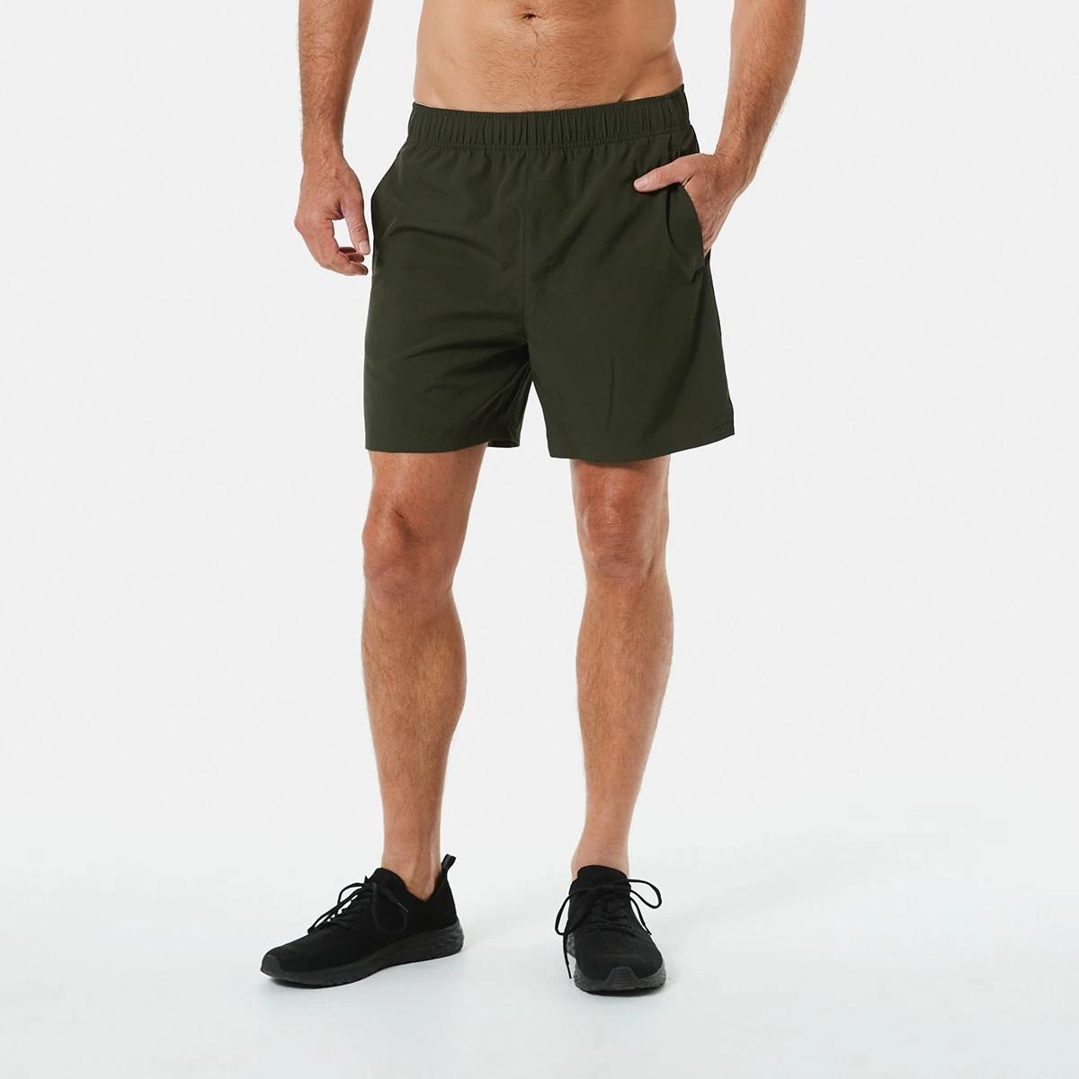 6 Active Mens Woven Stretch Shorts Khaki, 6 of 8