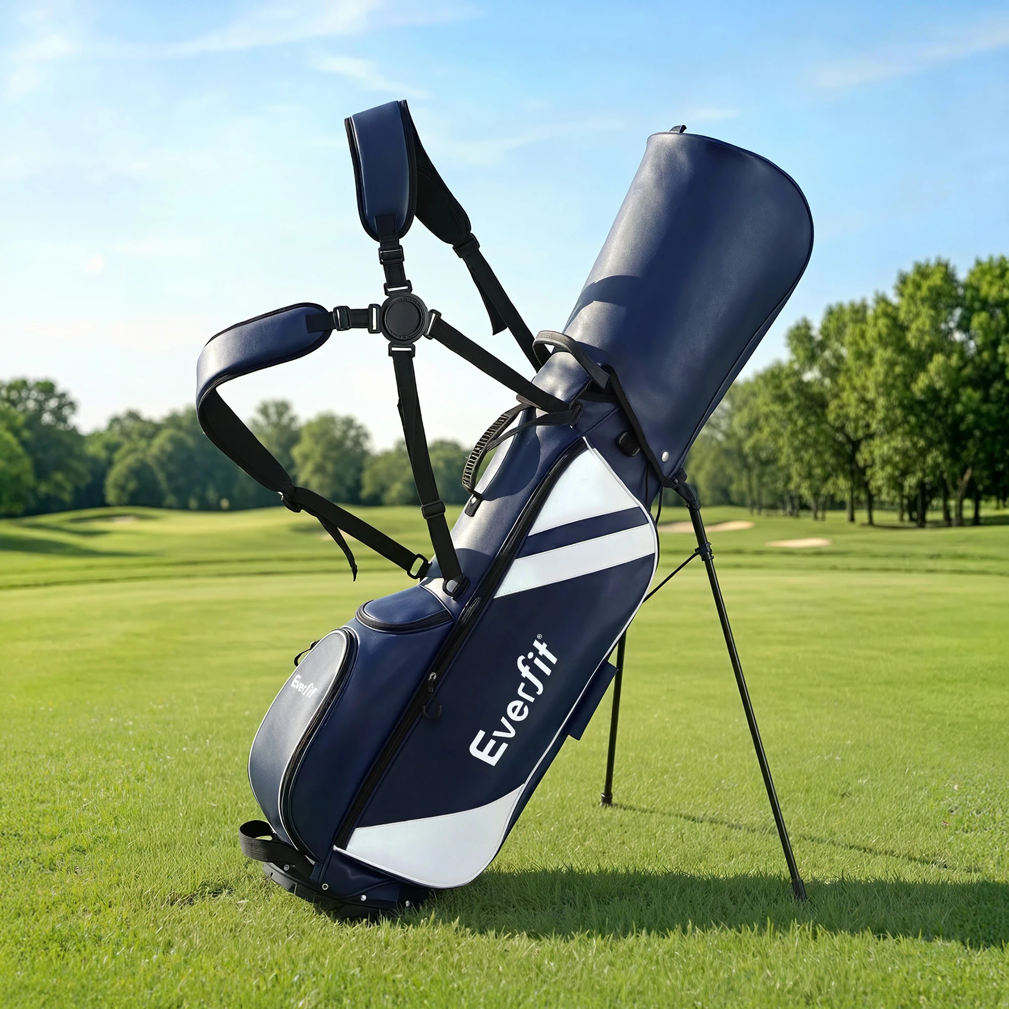 4 Everfit Golf Stand Bag Lightweight Carry Bag Dual Strap Club Divider - Multi, 4 of 4