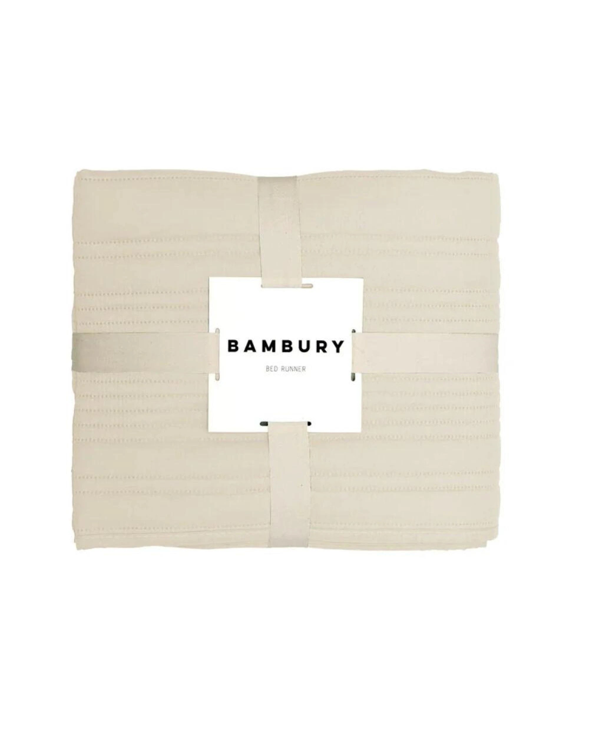1 Bambury Flinders Embossed Bed Runner Pebble - Grey, 1 of 4