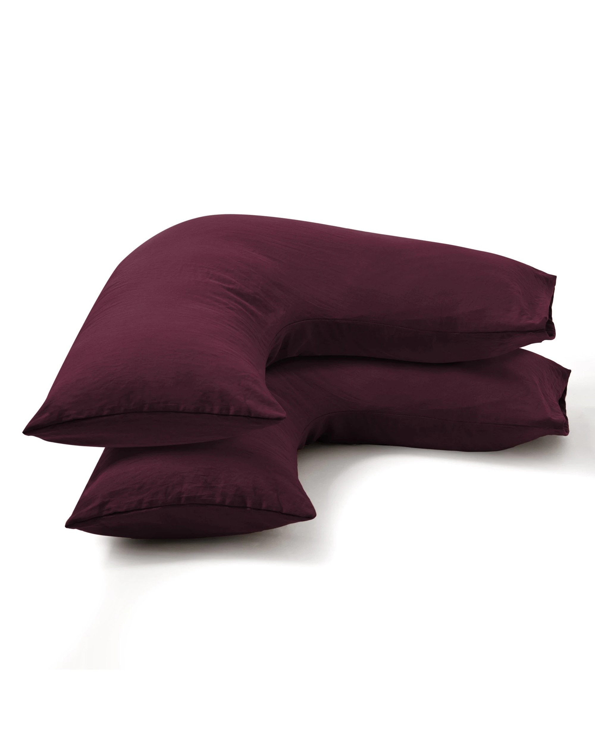 6 Dreamaker Superfine Washed Microfibre V-Shape Pillowcase Twin Pack - Cherry, 6 of 6