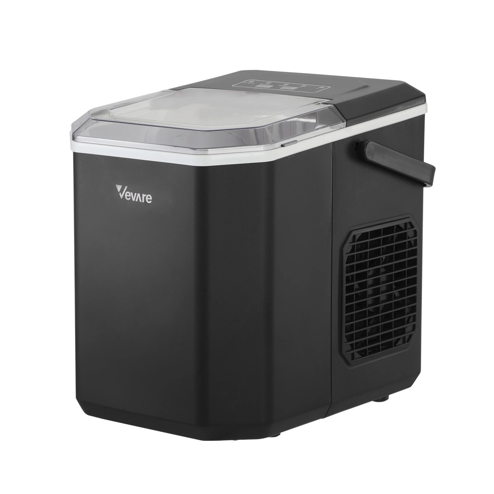 1 Vevare Portable Ice Maker Machine Ice Cube Tray With Handle 12kg  Bar Home
 - Black, 1 of 6