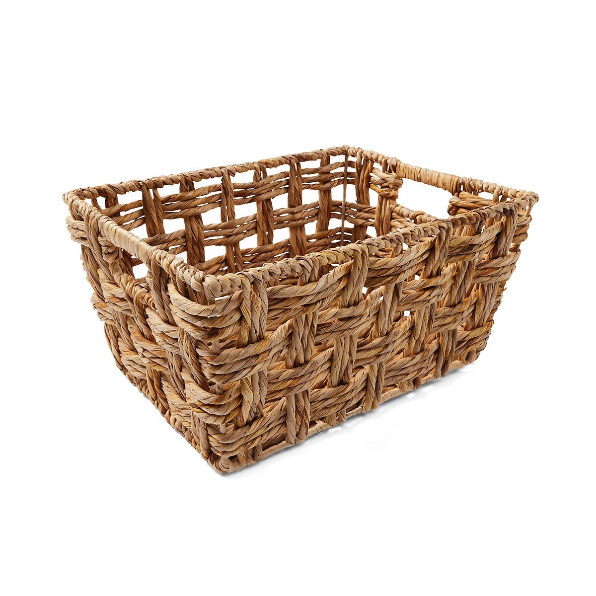 4 Rectangle Checkered Open Weave Basket - Natural, 4 of 8