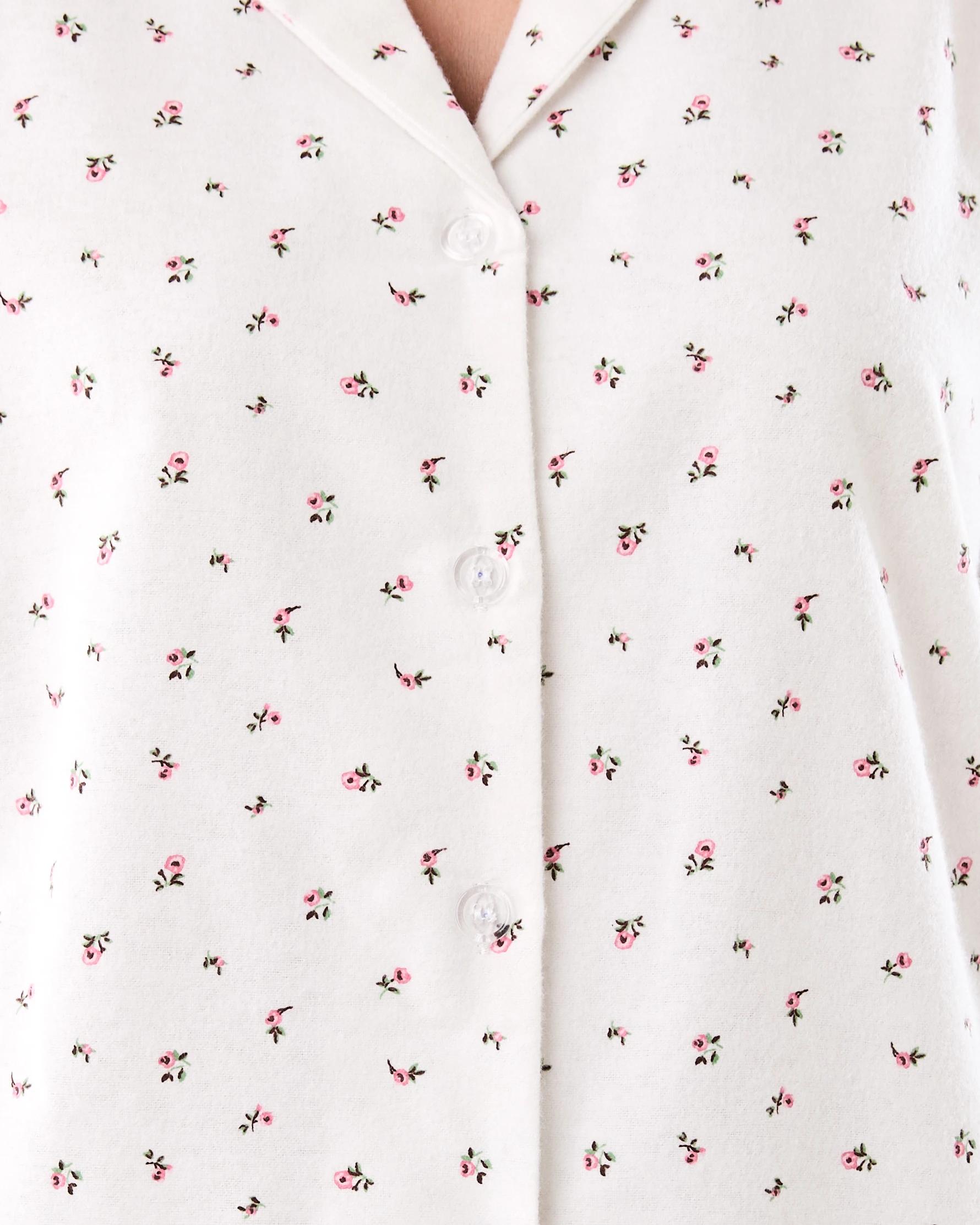 6 Cotton Flannel Pyjama Set Rose Ditsy, 6 of 7