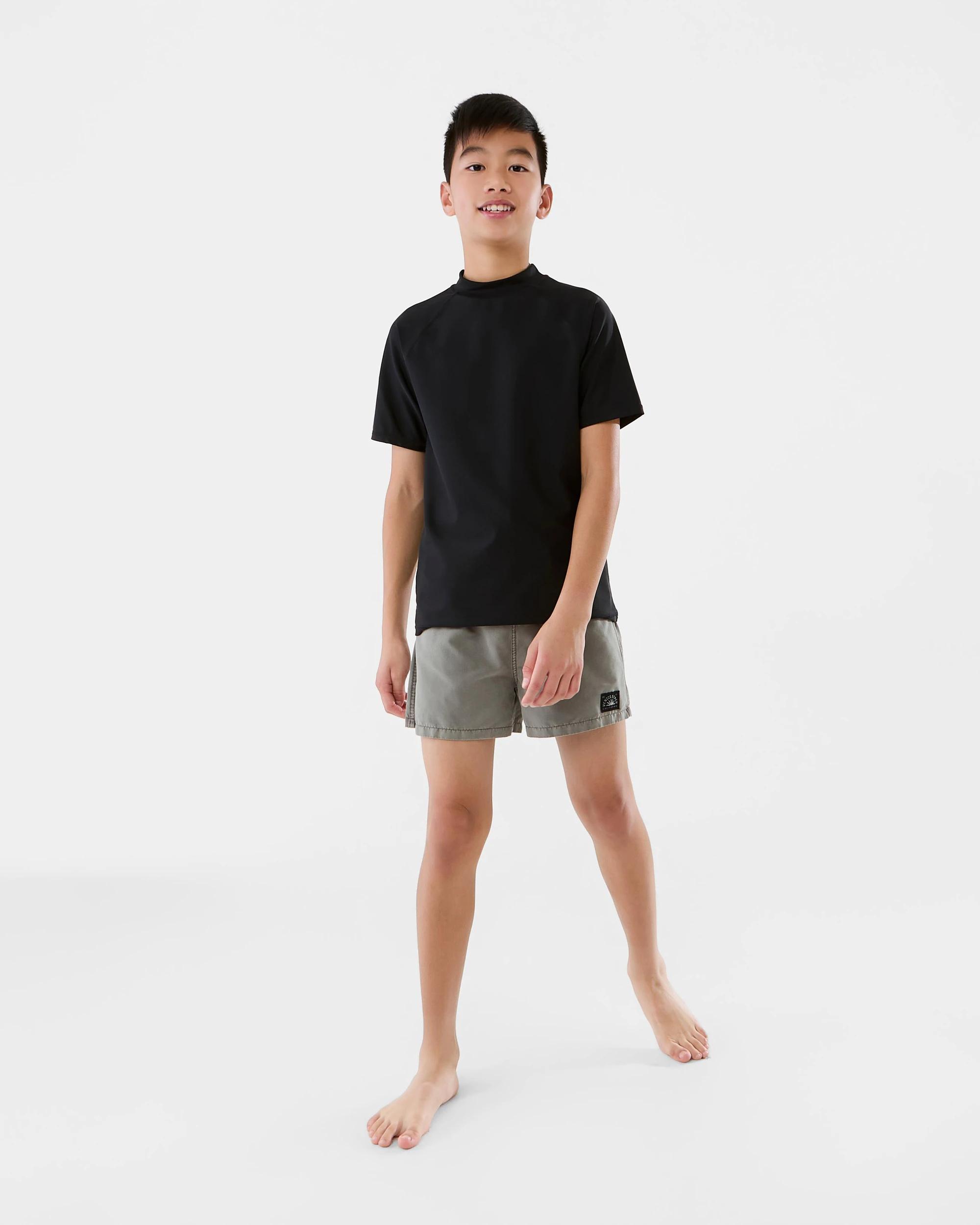 5 Washed Swim Boardshorts Grn Beetle, 5 of 6