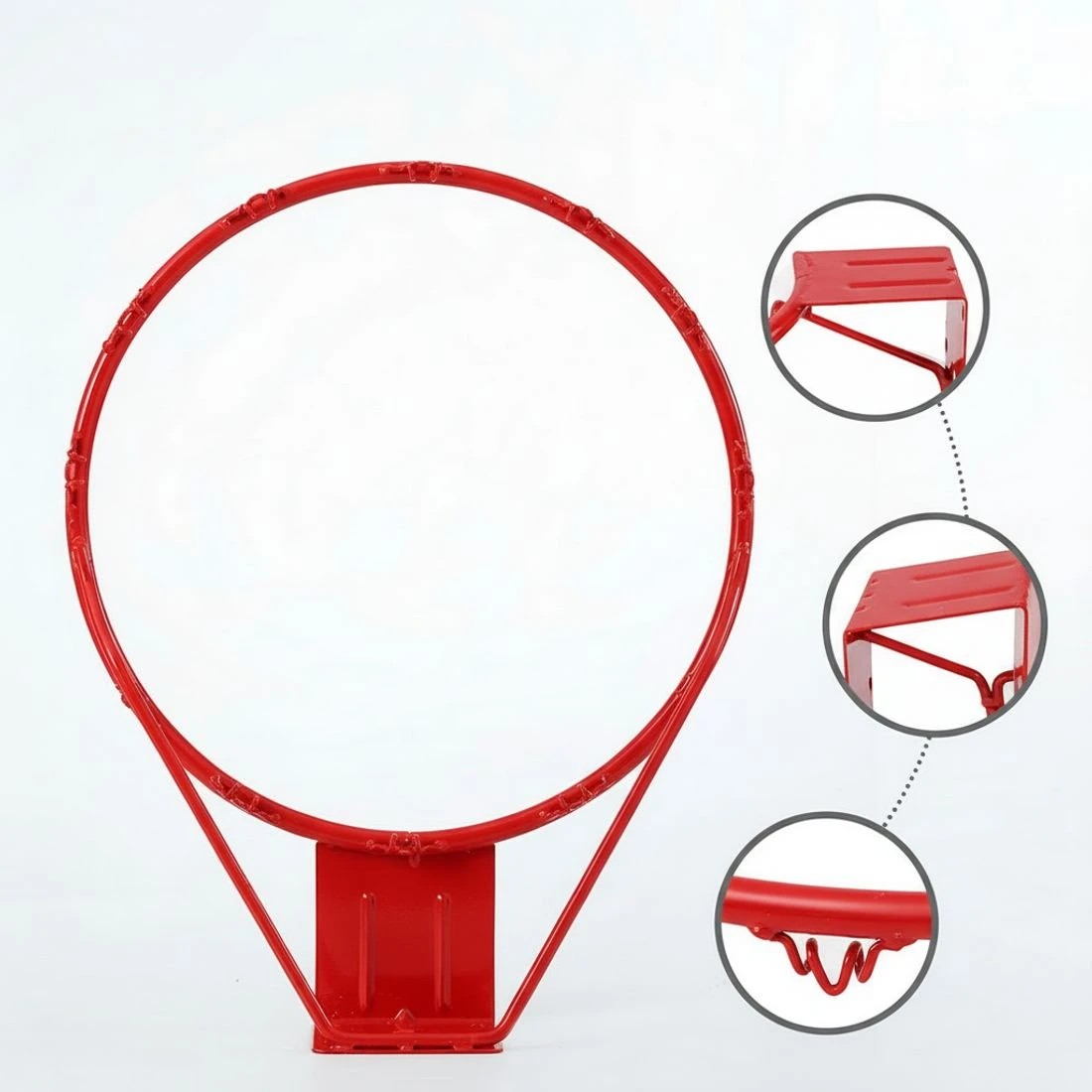 5 Everfit Basketball Ring Hoop Rim Goal Net 45CM - Red, 5 of 6