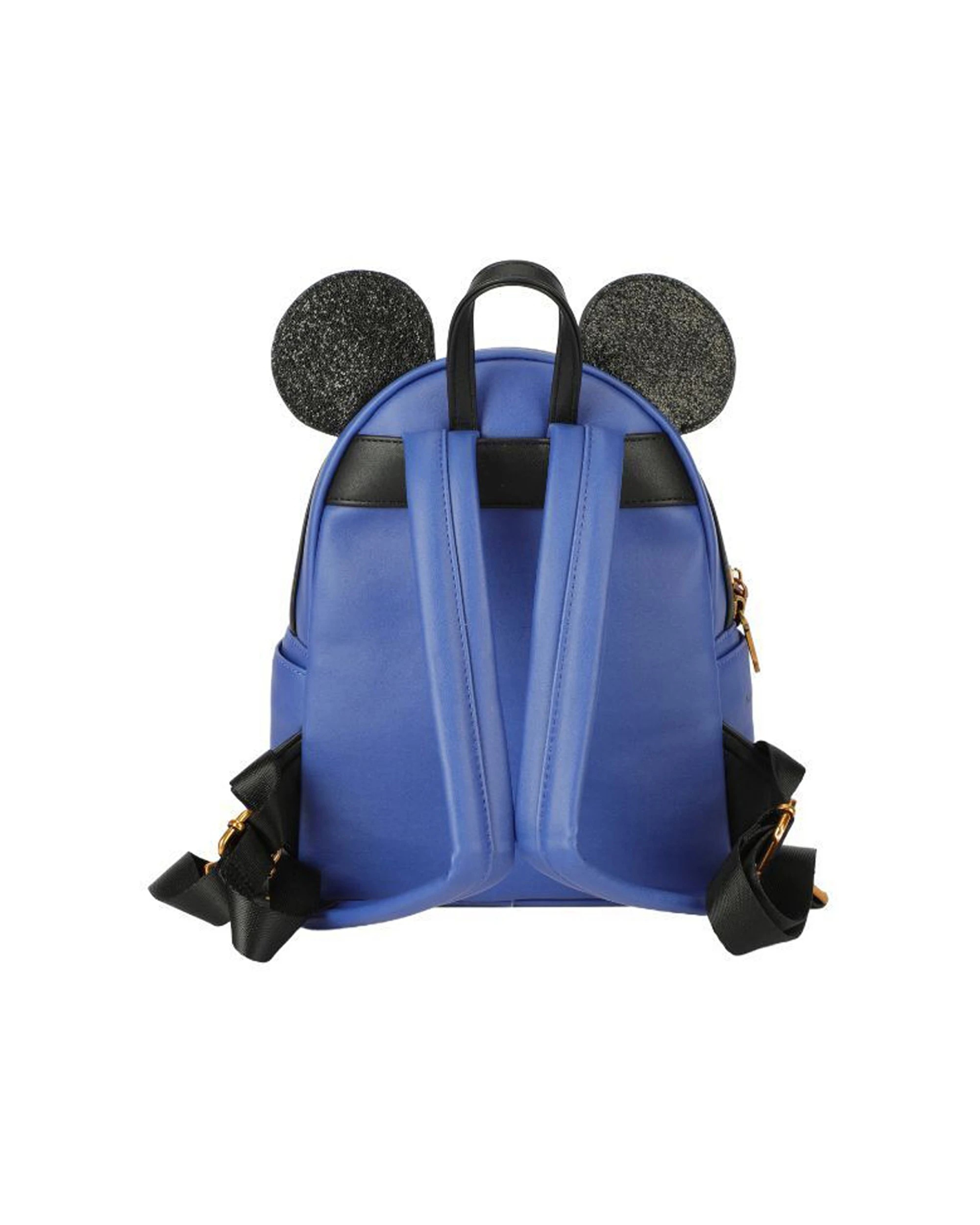 4 Disney Mickey PU Leather Backpack Kids Multi-Compartment Officially Licensed - Blue, 4 of 5