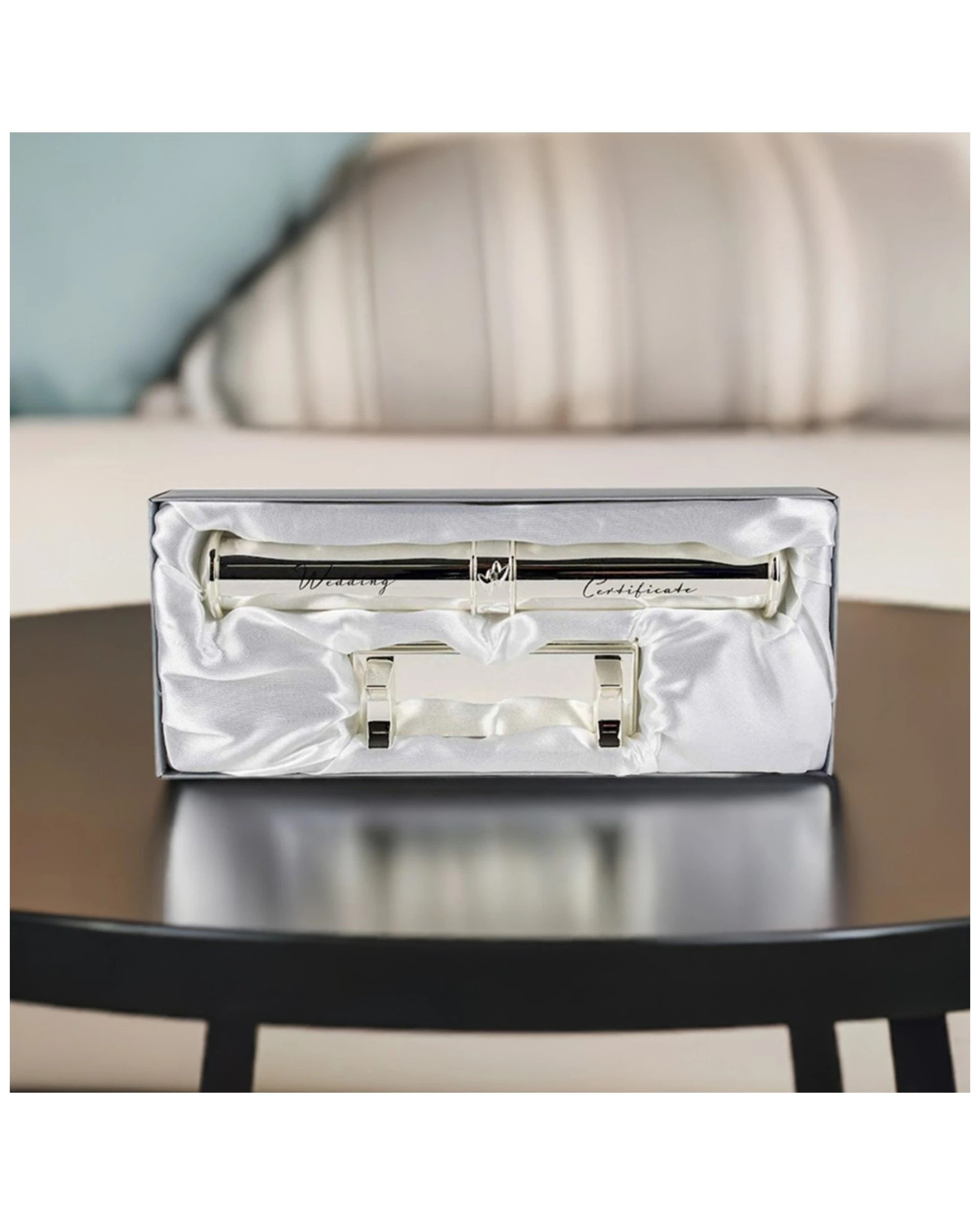 3 Wedding Certificate Holder Display Frame Home Decor Decorative Party - Silver, 3 of 3