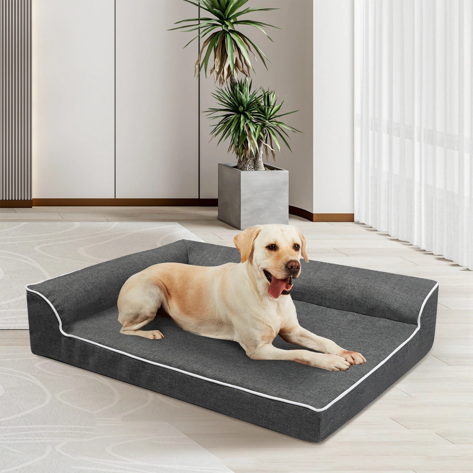 8 Pawz Orthopedic Dog Bed Memory Foam Cushion Cat Calming Pet Mat Washable XL Grey, 8 of 8