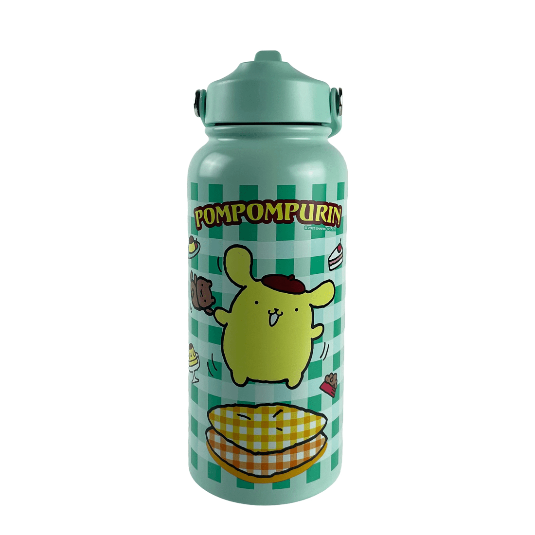 1 946ml Hello Kitty Pompompurin Teal Stainless Steel Cylindrical Drink Bottle, 1 of 5