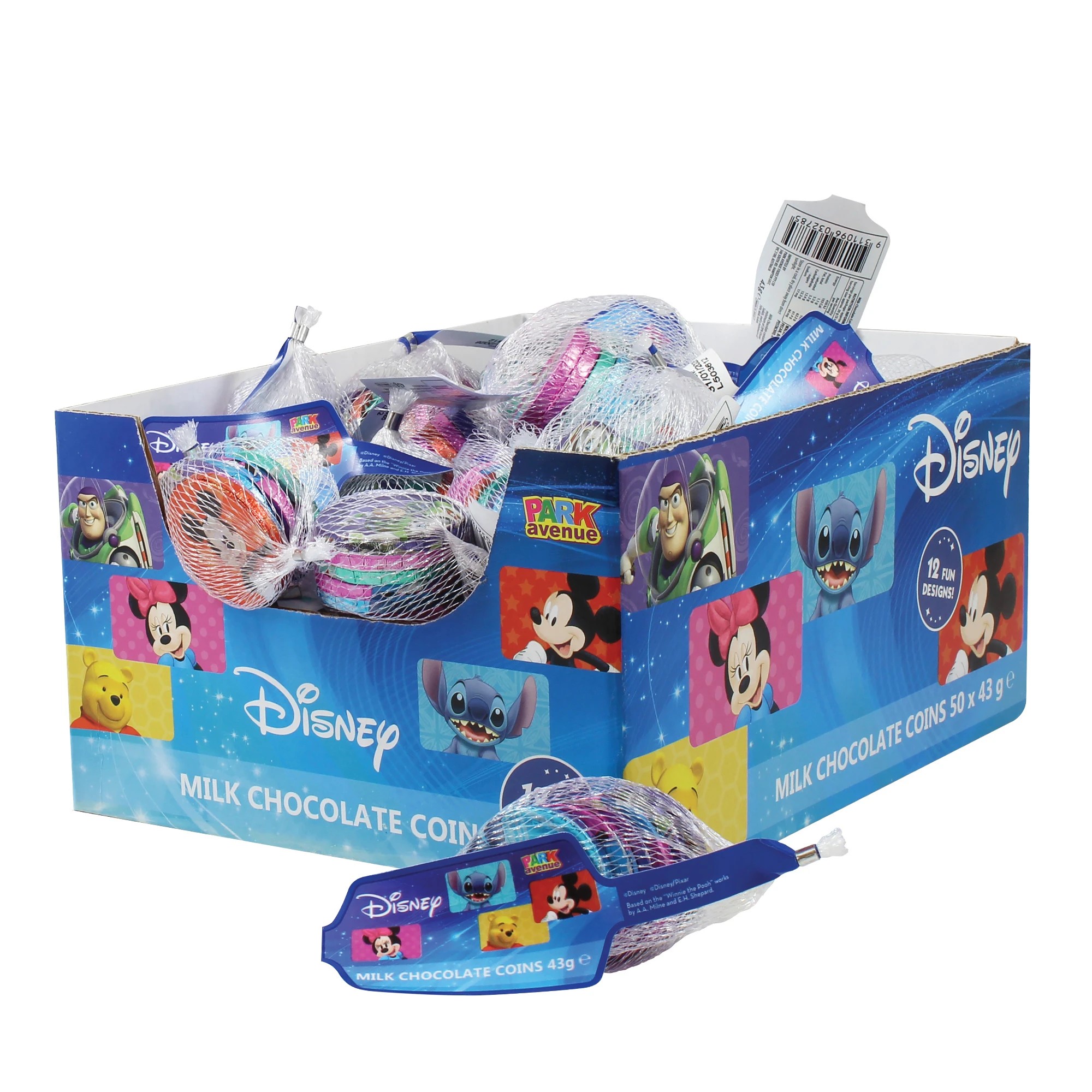 3 5 Pack Park Avenue Disney Milk Chocolate Coins 43g - Assorted, 3 of 4