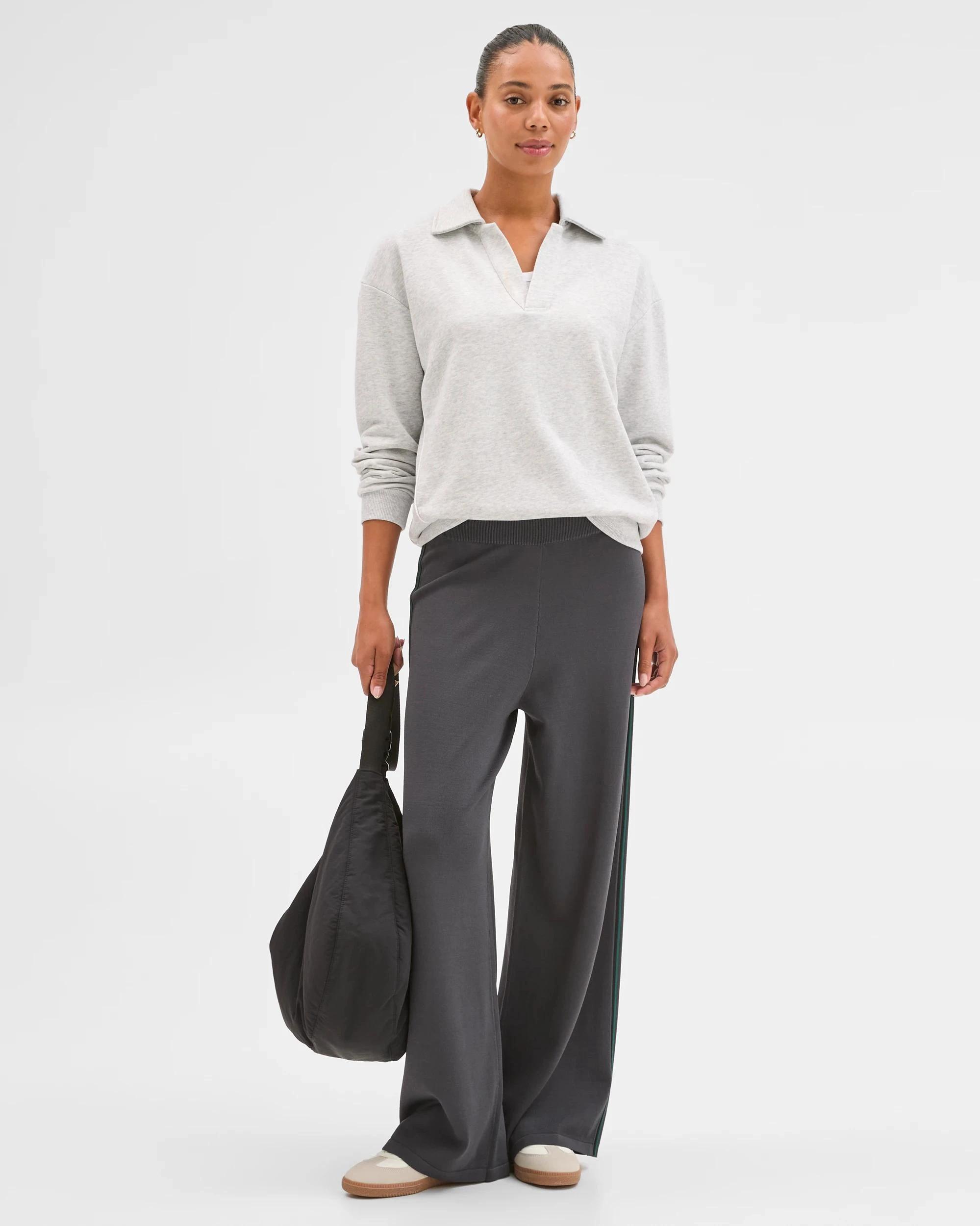 1 Target Active Active Australian Cotton Blend Rugby Polo Sweat Top SILVER MARLE/WHITE, 1 of 6