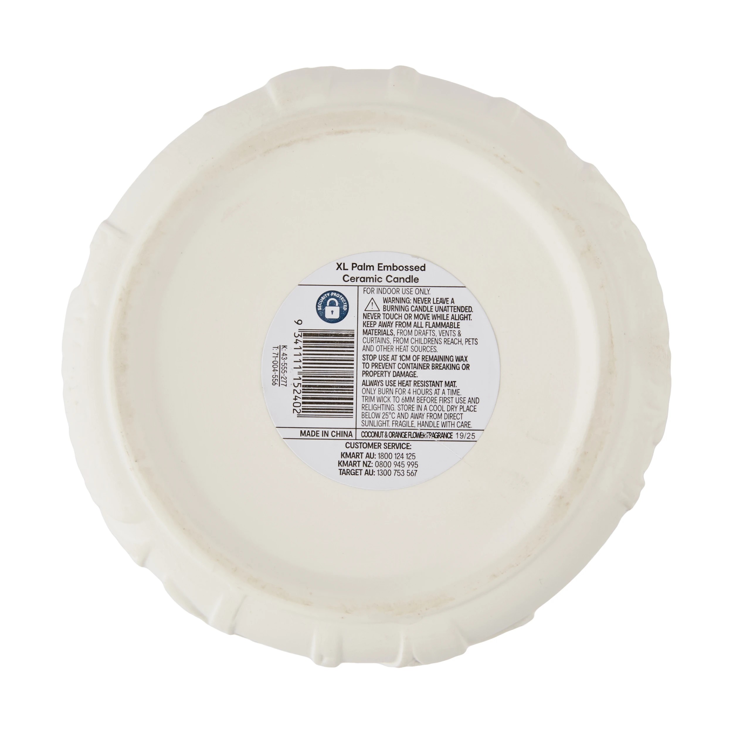 5 XL Palm Embossed Ceramic Candle, 5 of 5