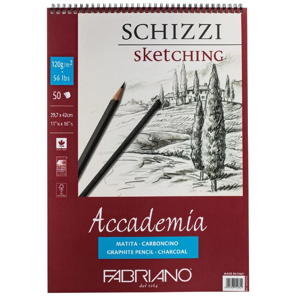 1 Fabriano Accademia A3 Sketch Pad 120gsm 50 Sheets, 1 of 2