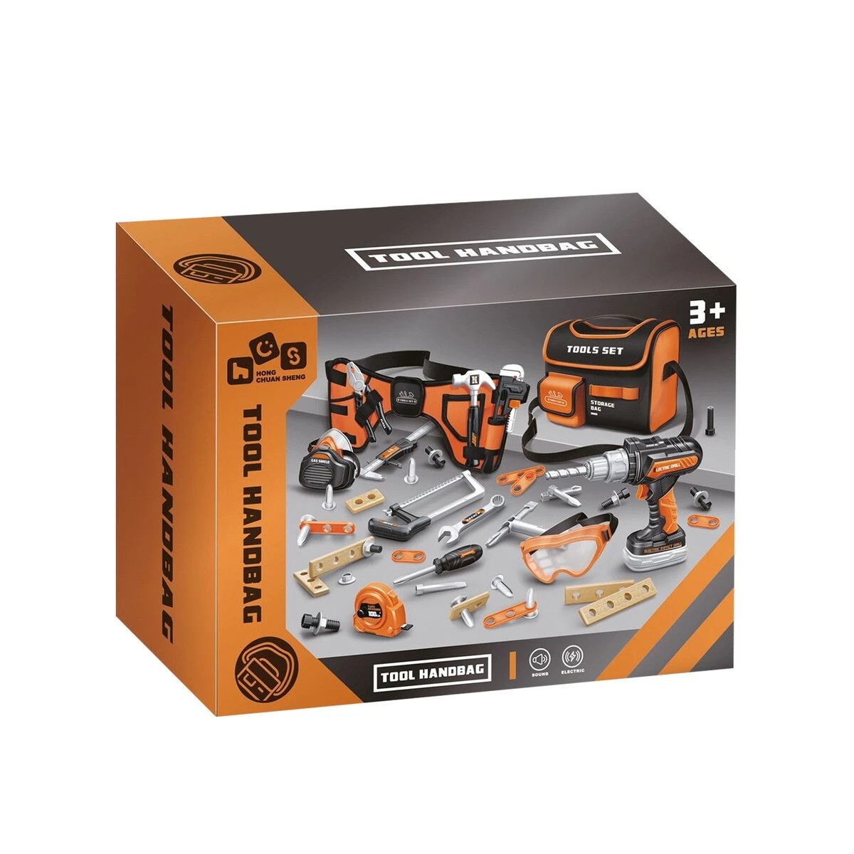 1 AUSWAY Kids 48pcs Tool Set Childrens Plastic Construction Toys, 1 of 4