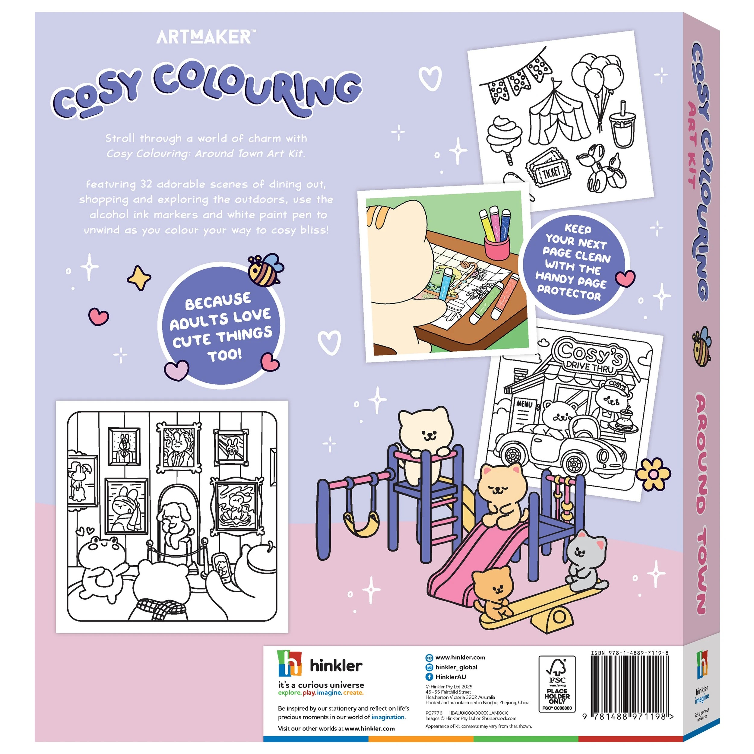 2 Art Maker Cosy Colouring Art Kit: Around Town - Book, 2 of 5