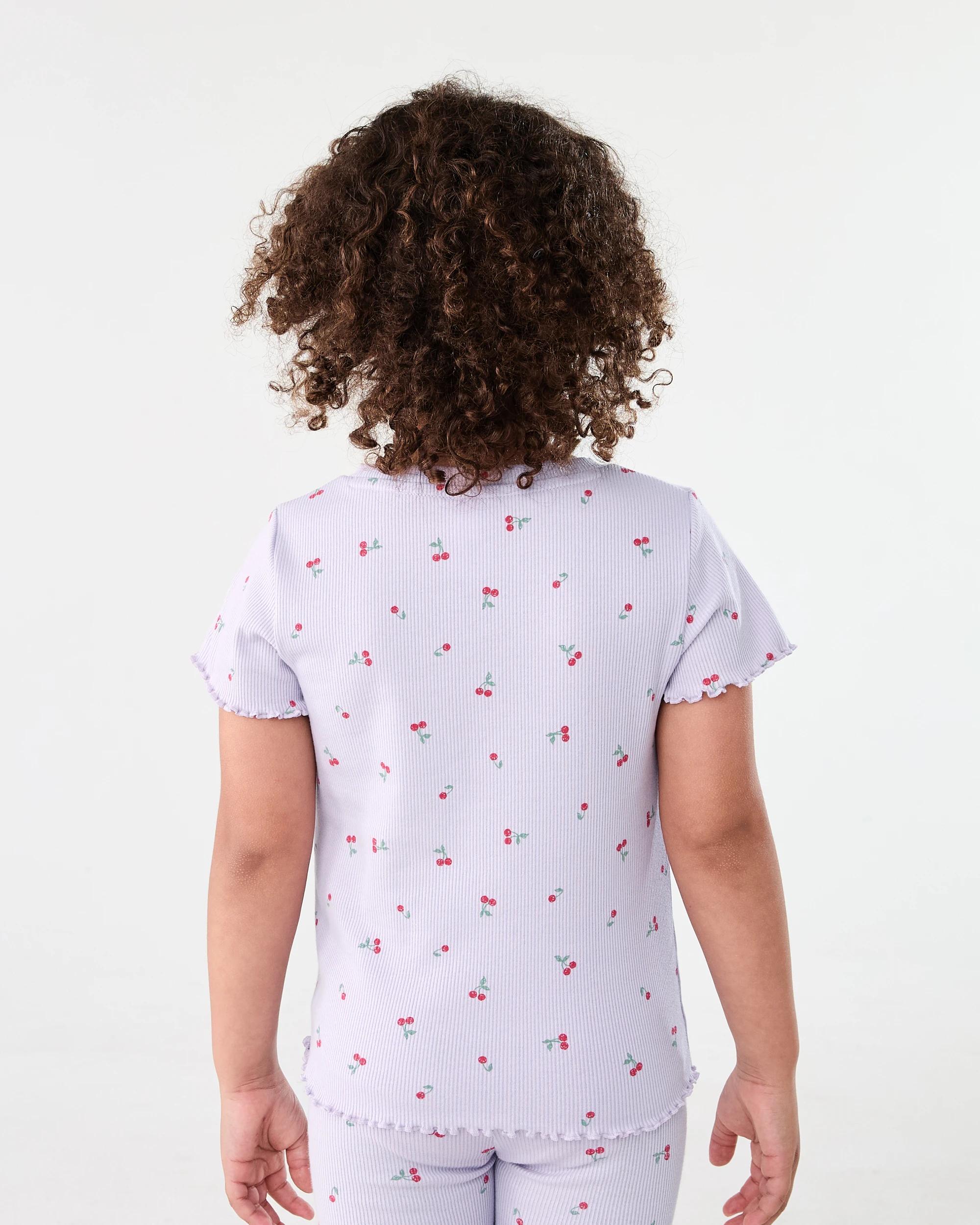 2 Short Sleeve Rib T-shirt Pur Cherry, 2 of 10