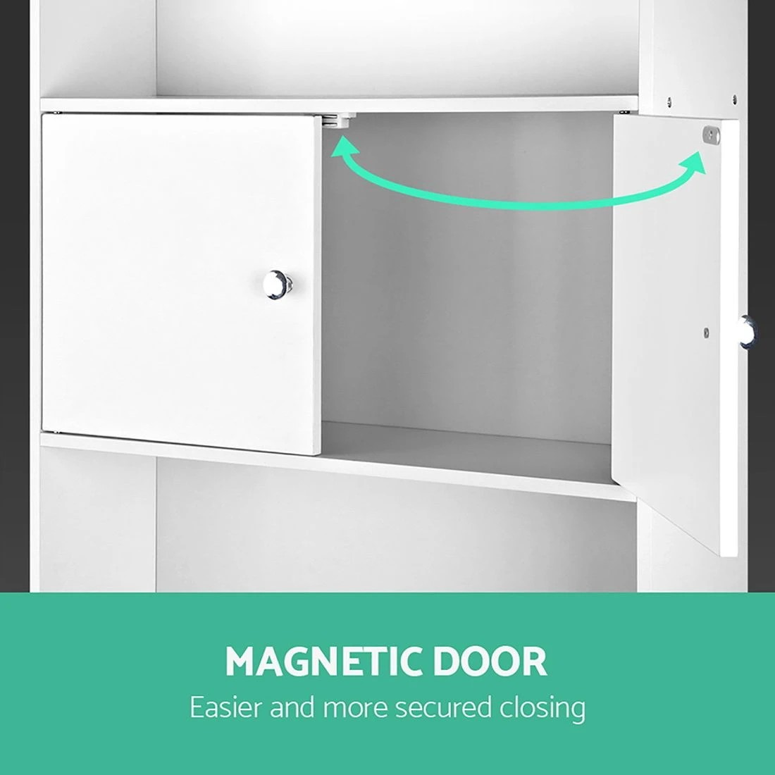 8 Artiss Bathroom Cabinet Over the Toilet Storage Shelf - White, 8 of 10