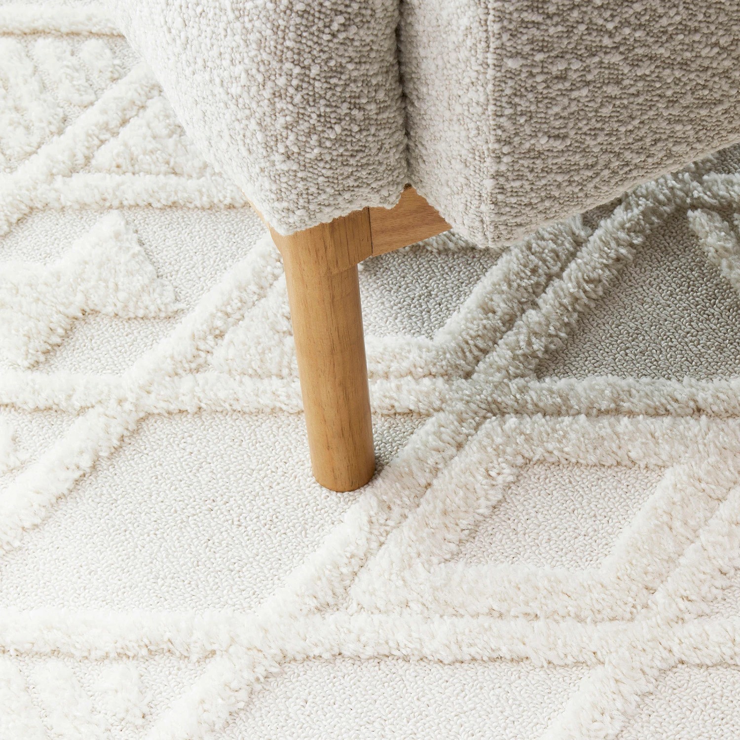8 Common Ground Rugs Safflower Lisa 290x200cm - Large Pet Friendly Floor Rug - White, 8 of 9