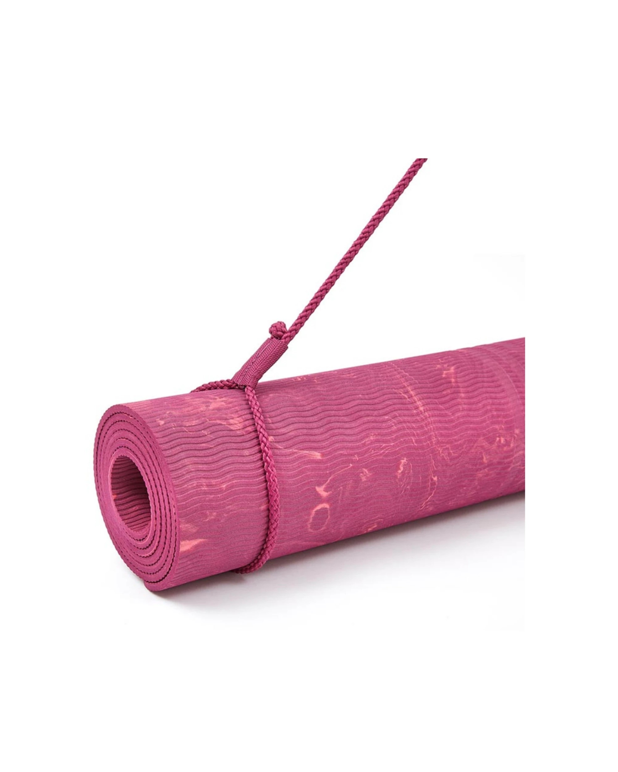 2 Adidas Premium 5mm Camo Yoga Mat Non-Slip TPE With Carry String Lightweight - Pink, 2 of 5