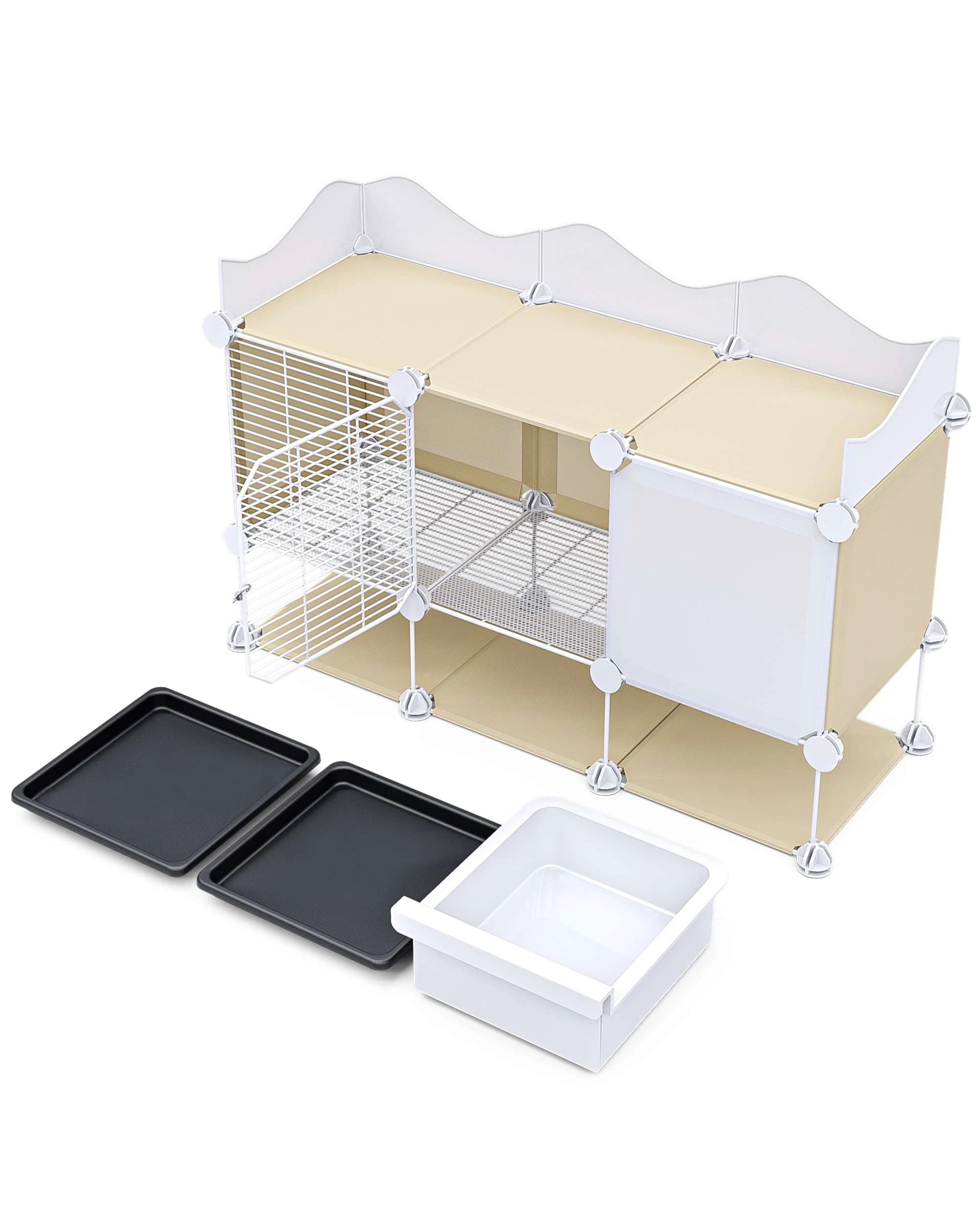 6 Advwin Cat Cage with Cat Litter Box DIY Cat Enclosures Cat Condo House, 6 of 9