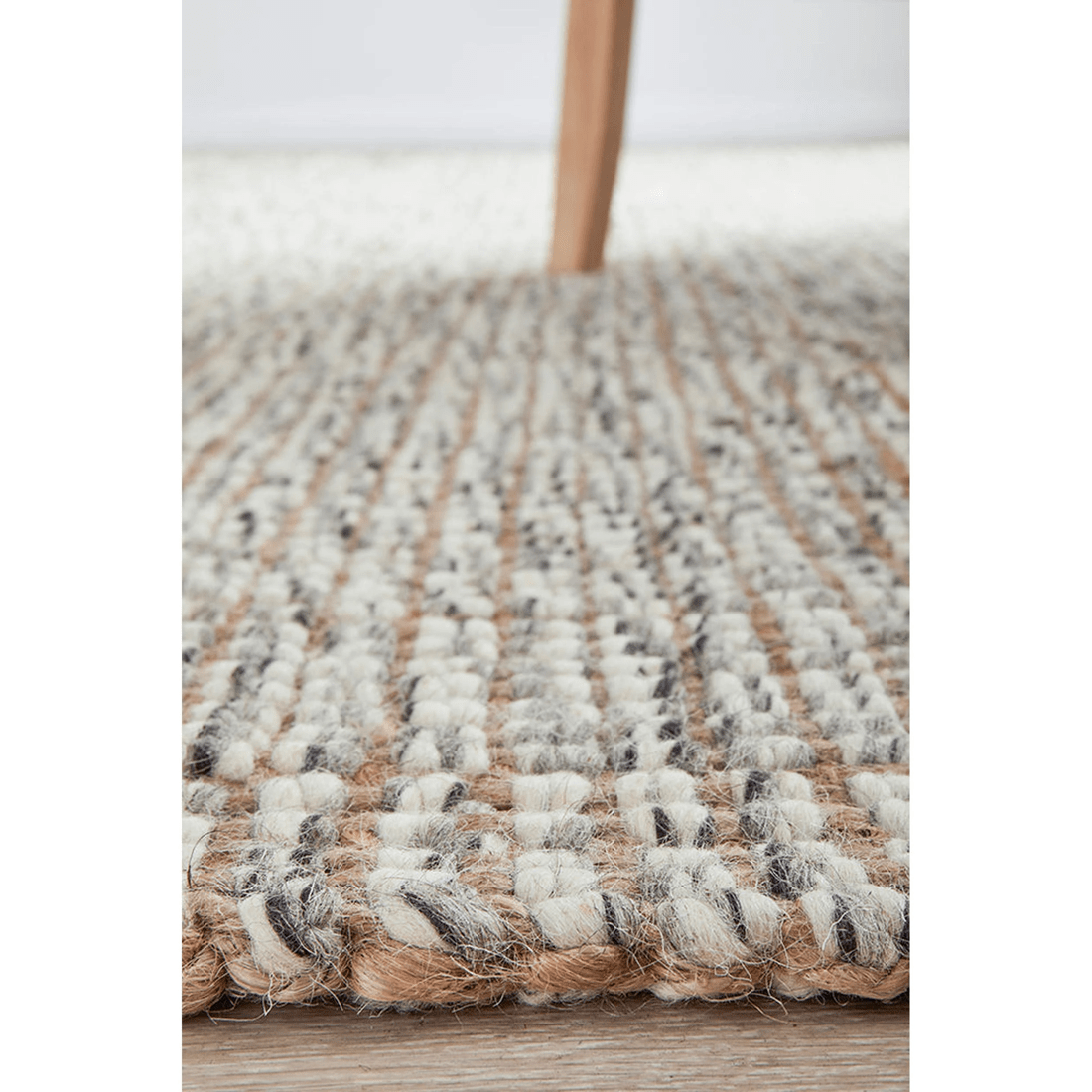 5 RUG CULTURE Arabella Grey Hand-Loomed Wool-Jute Runner Rug 80 x 400 cm, 20mm Pile - Grey, 5 of 6